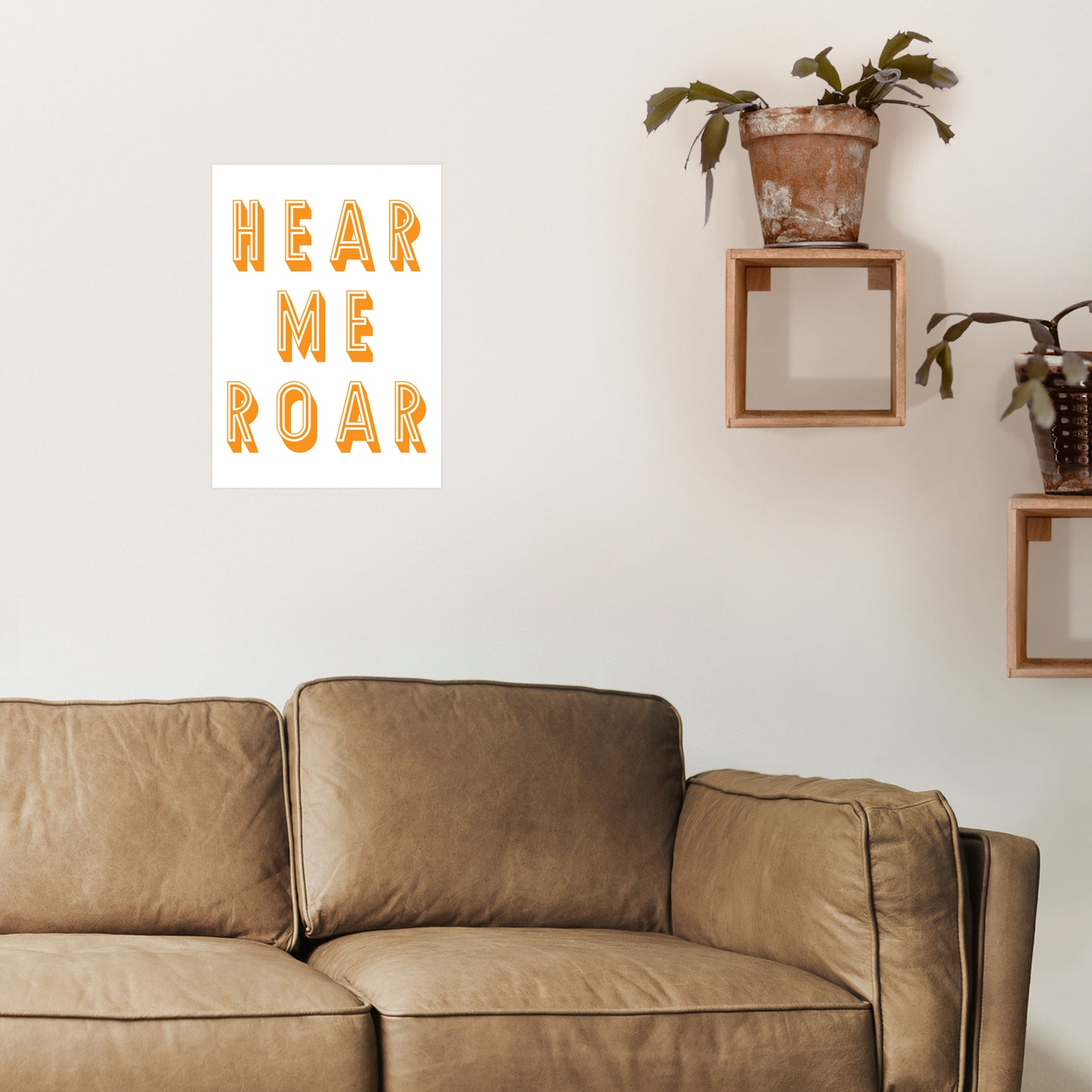 Hear Me Roar Art Print by Pixy Paper A3 Black Frame