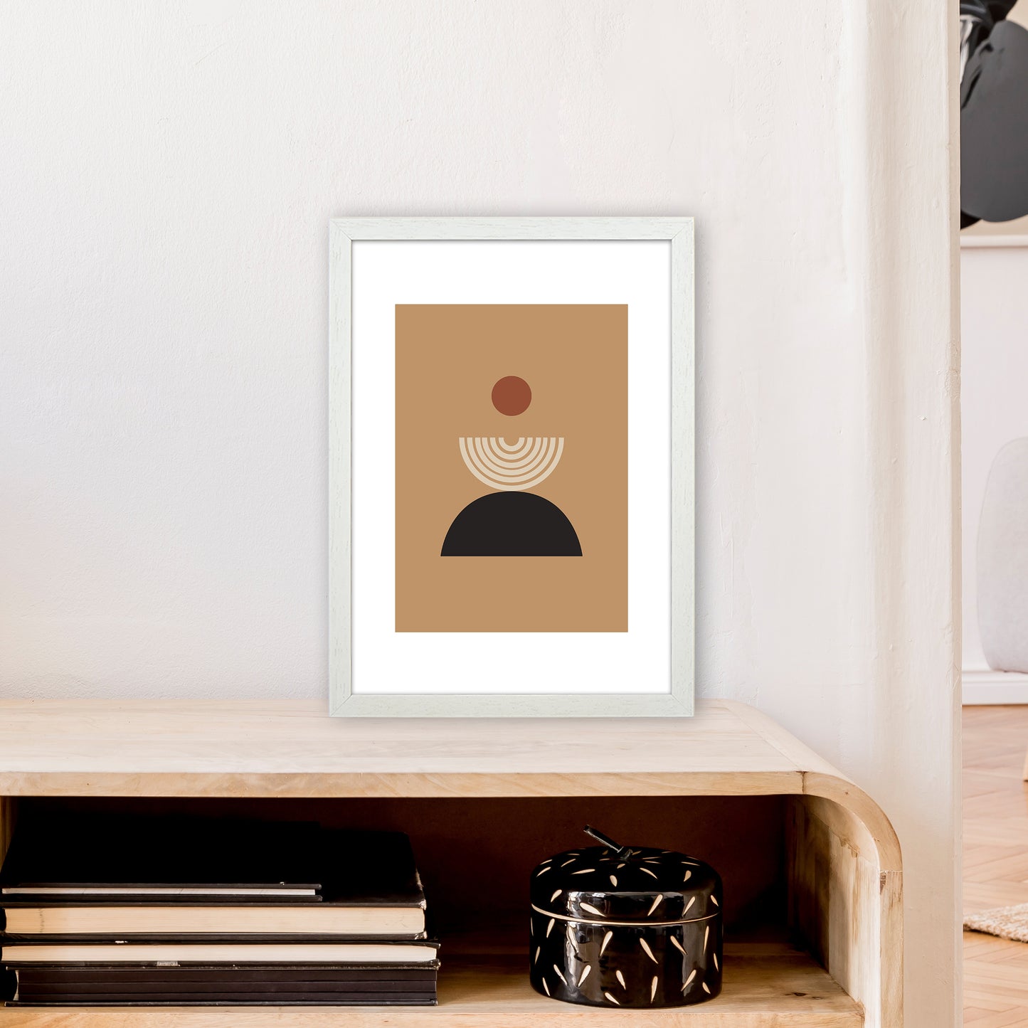 Mica Sand Fountain N19 Art Print by Pixy Paper A3 Oak Frame
