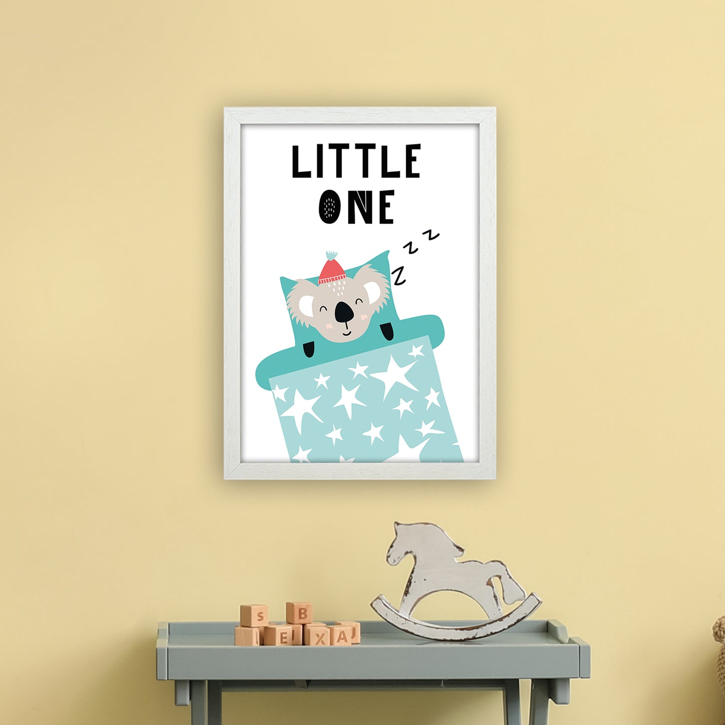 Little One Animal Pop Art Print by Pixy Paper A3 Oak Frame
