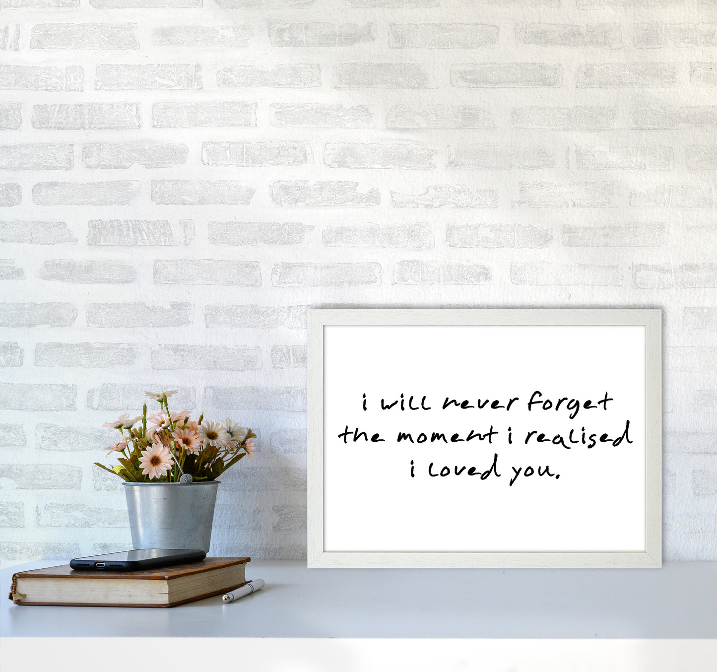 I Will Never Forget Art Print by Pixy Paper A3 Oak Frame