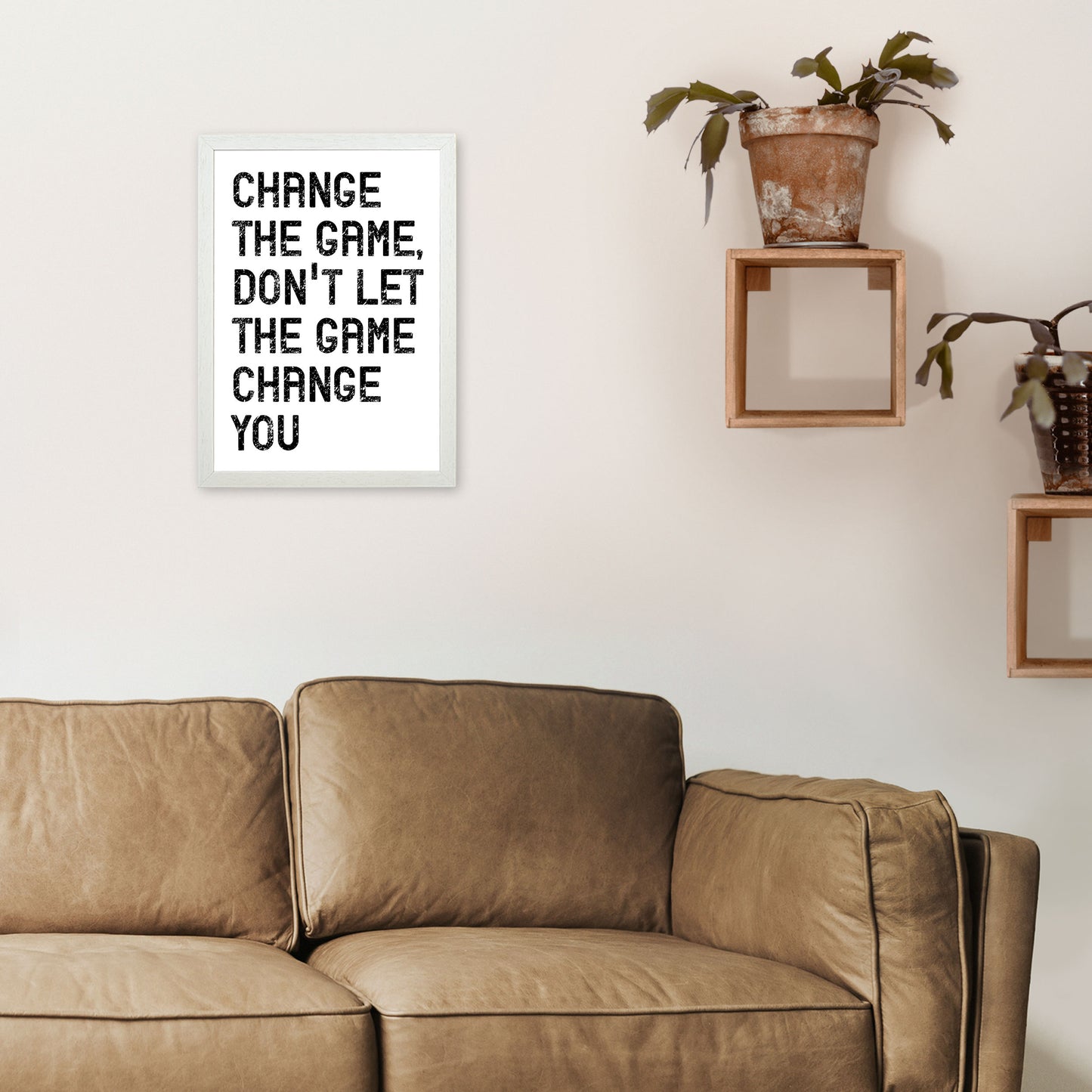 Change The Game Art Print by Pixy Paper A3 Oak Frame