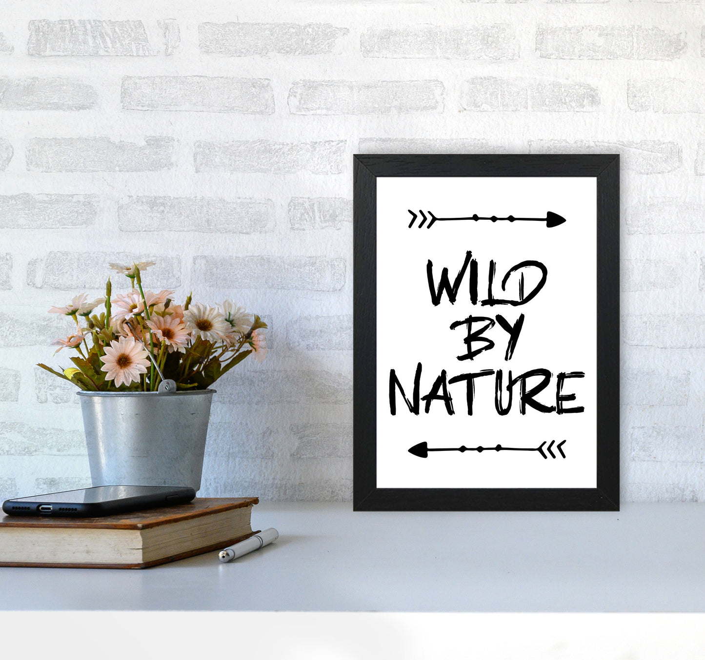 Wild By Nature Modern Print A4 White Frame