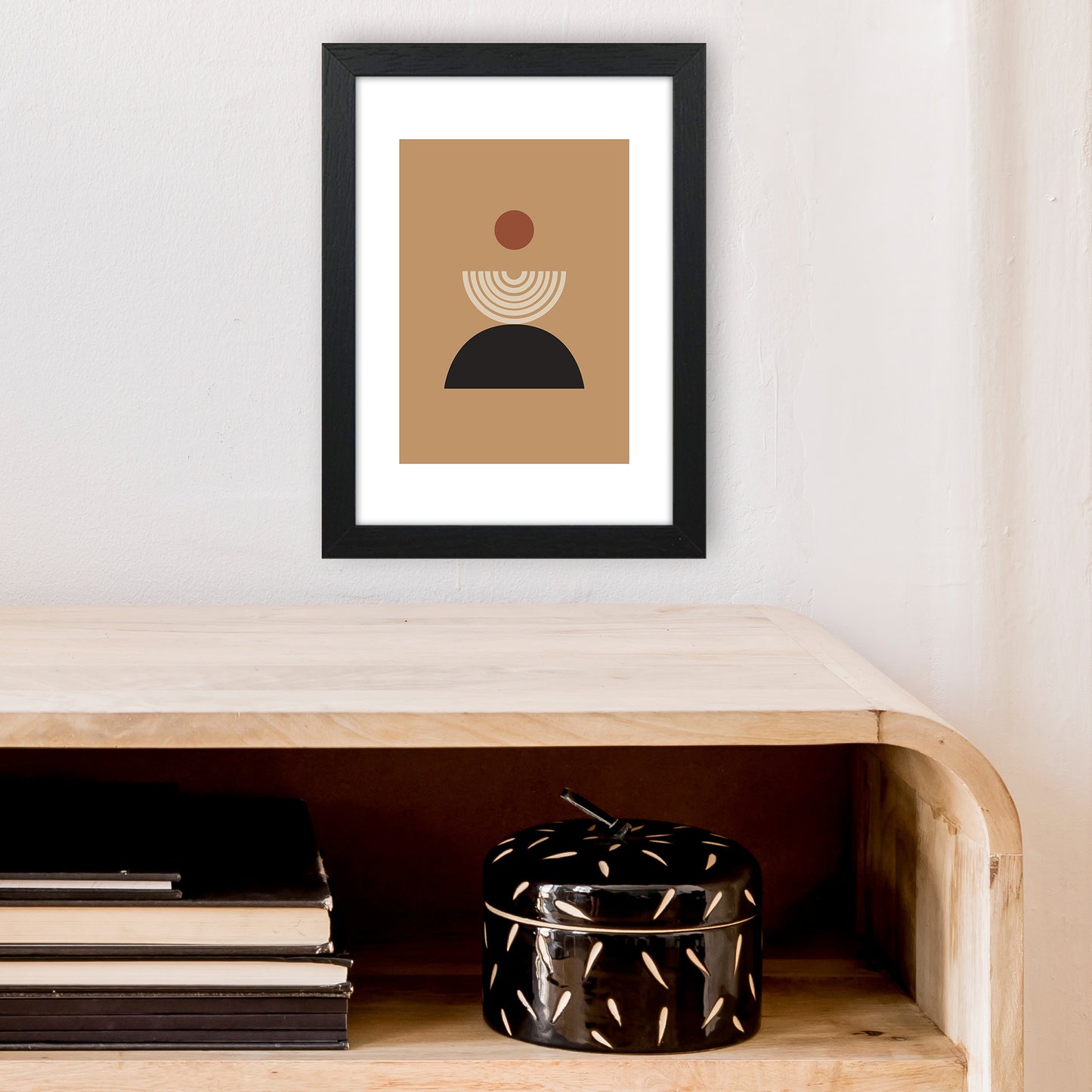 Mica Sand Fountain N19 Art Print by Pixy Paper A4 White Frame