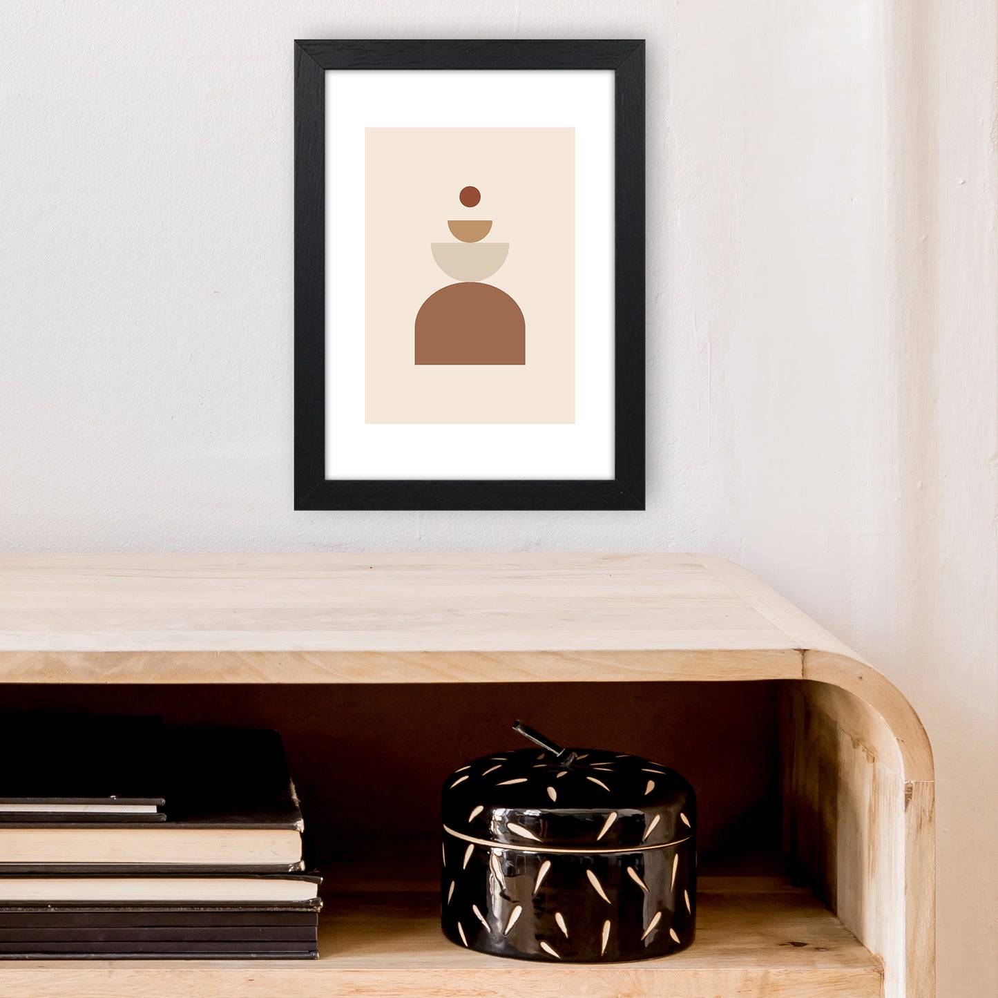 Mica Sand N23 Art Print by Pixy Paper A4 White Frame