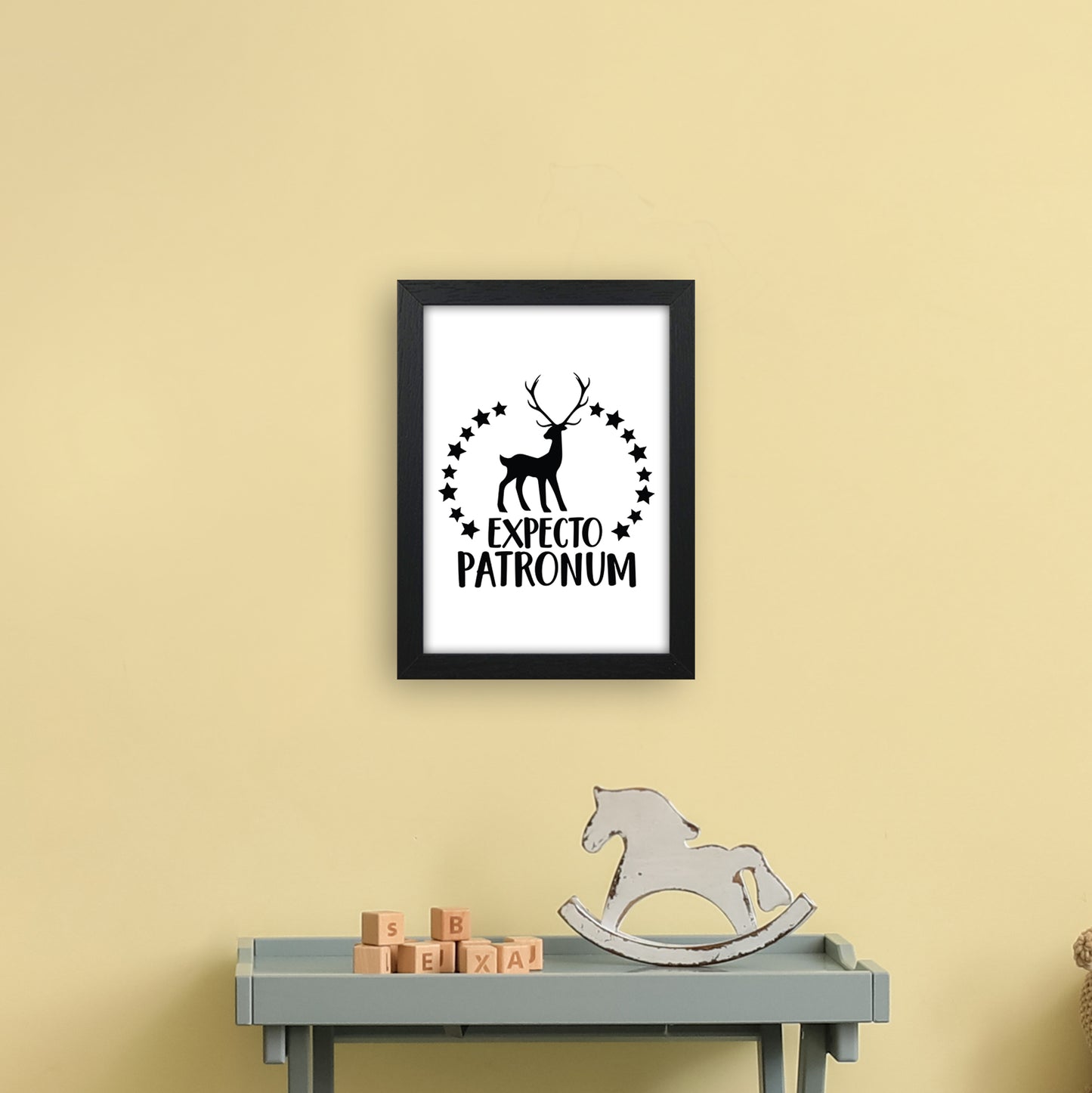 Expecto Patronum Art Print by Pixy Paper A4 White Frame
