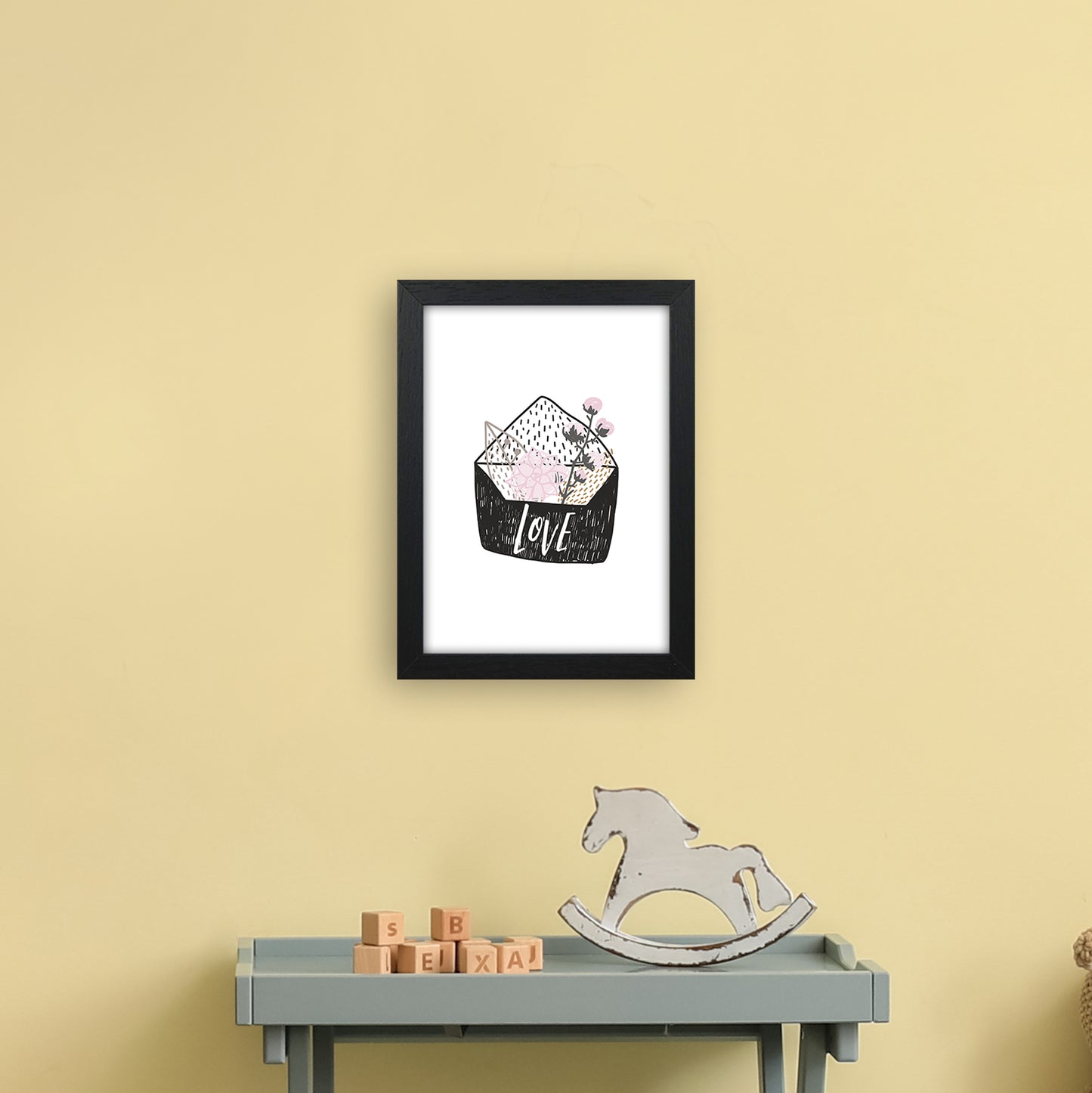 Love Letter Art Print by Pixy Paper A4 White Frame
