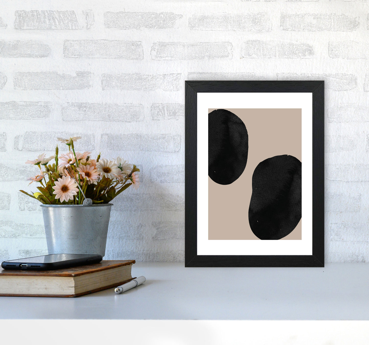 Autumn Alice abstract Art Print by Pixy Paper A4 White Frame