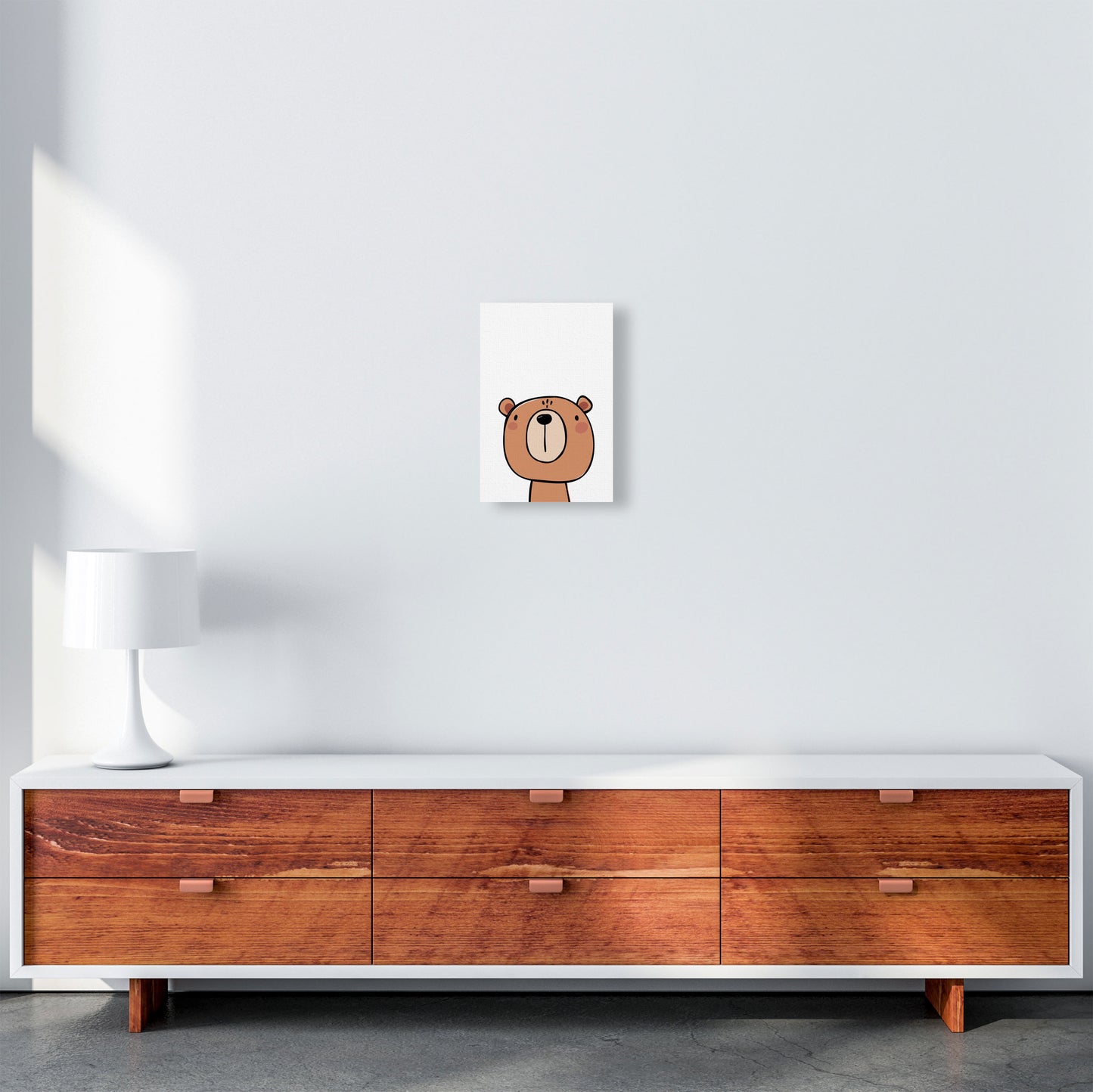 Brown Bear Modern Print Animal Art Print A4 Canvas