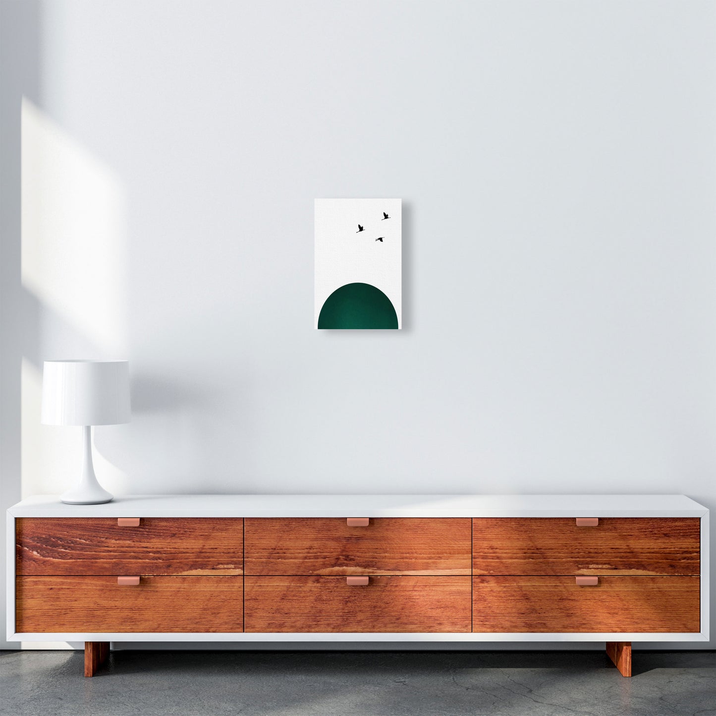 Rising sun emerald Art Print by Pixy Paper A4 Canvas