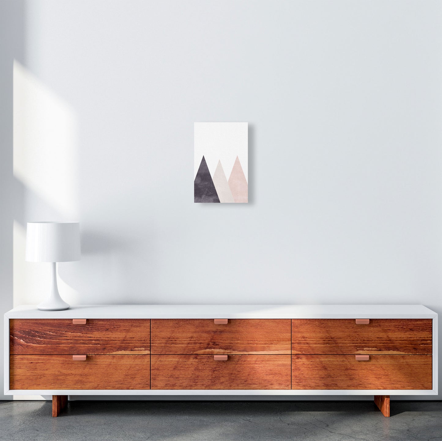 Mountains pink cotton Art Print by Pixy Paper A4 Canvas