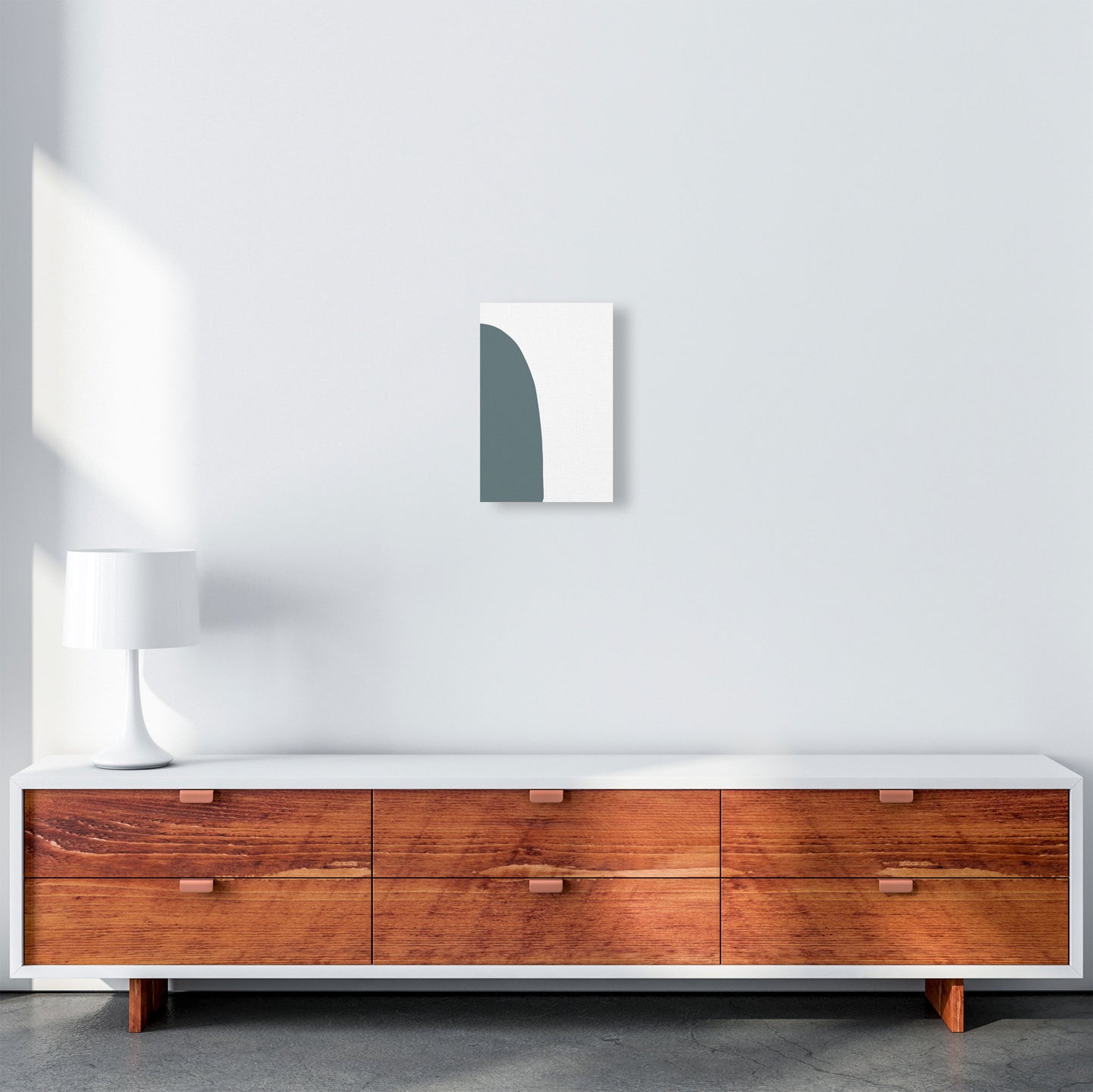 Inspired Teal Half Stone Left Art Print by Pixy Paper A4 Canvas