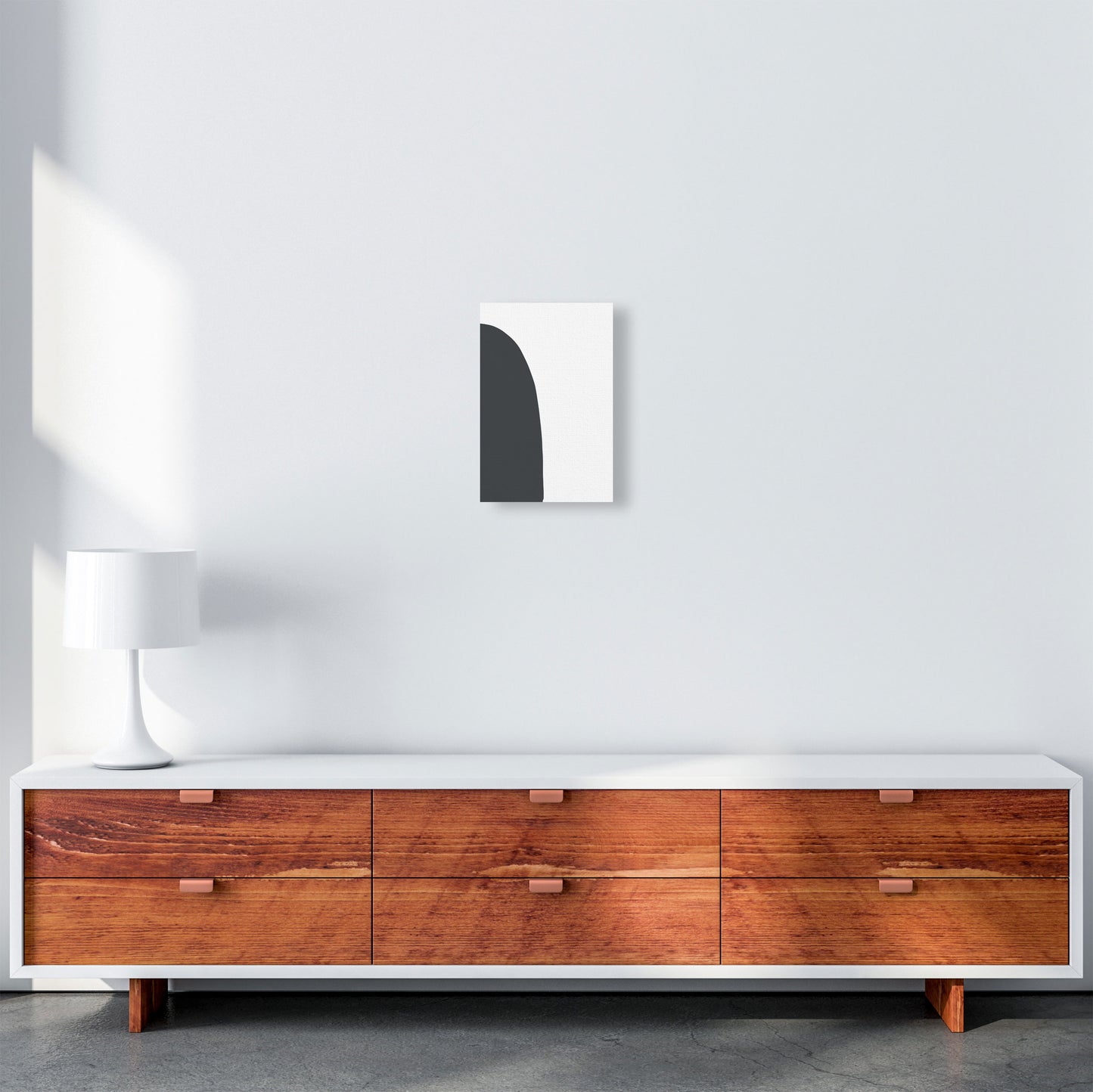 Inspired Off Black Half Stone Left Art Print by Pixy Paper A4 Canvas