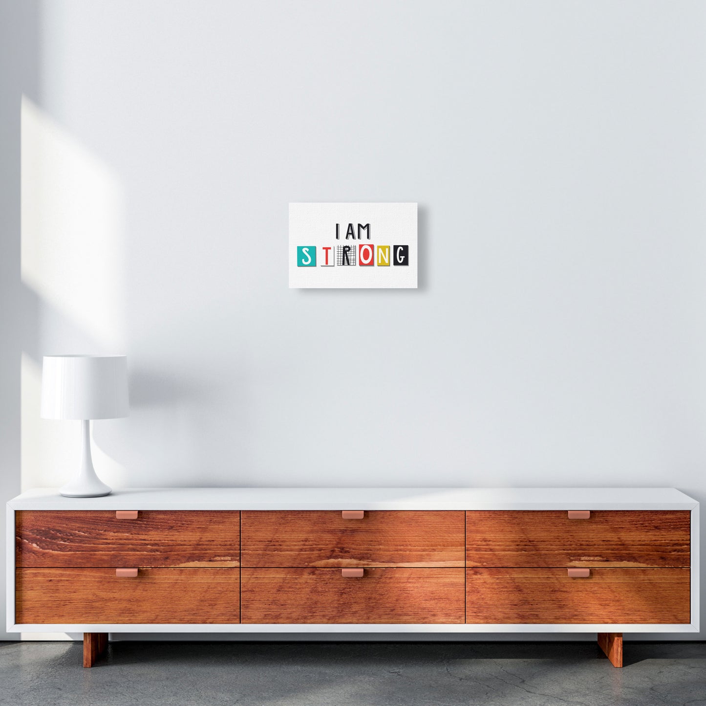 I am strong Art Print by Pixy Paper A4 Canvas