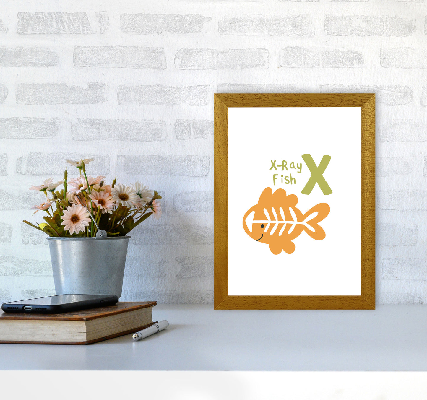 Alphabet Animals, X Is For X-Ray Fish, Nursey Wall Art Poster A4 Print Only