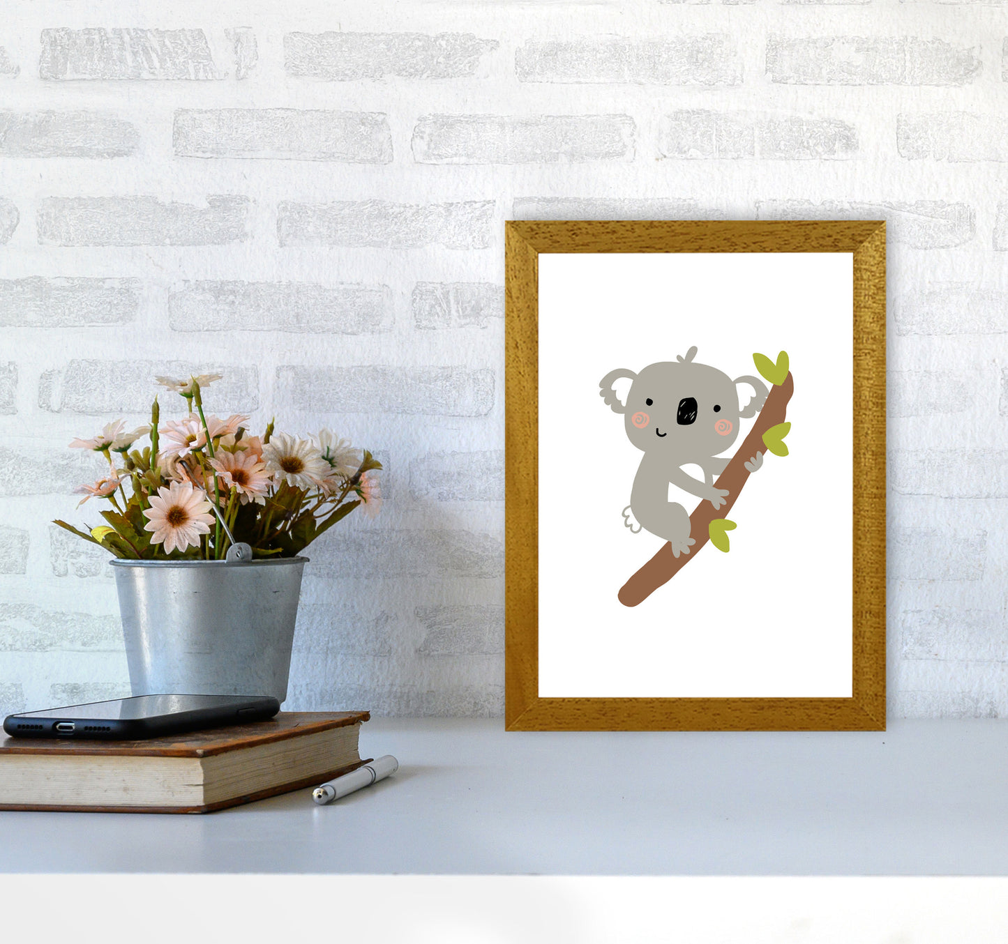 Children's Animals, Koala Modern Print A4 Print Only