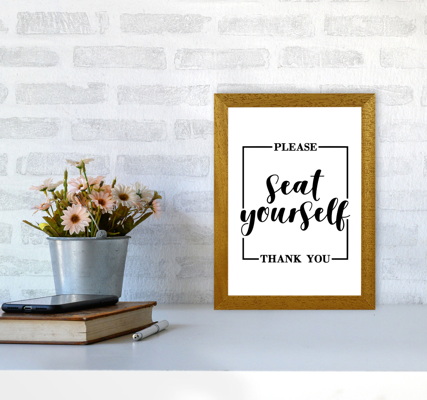 Seat Yourself, Bathroom Modern Print, Framed Bathroom Wall Art A4 Print Only