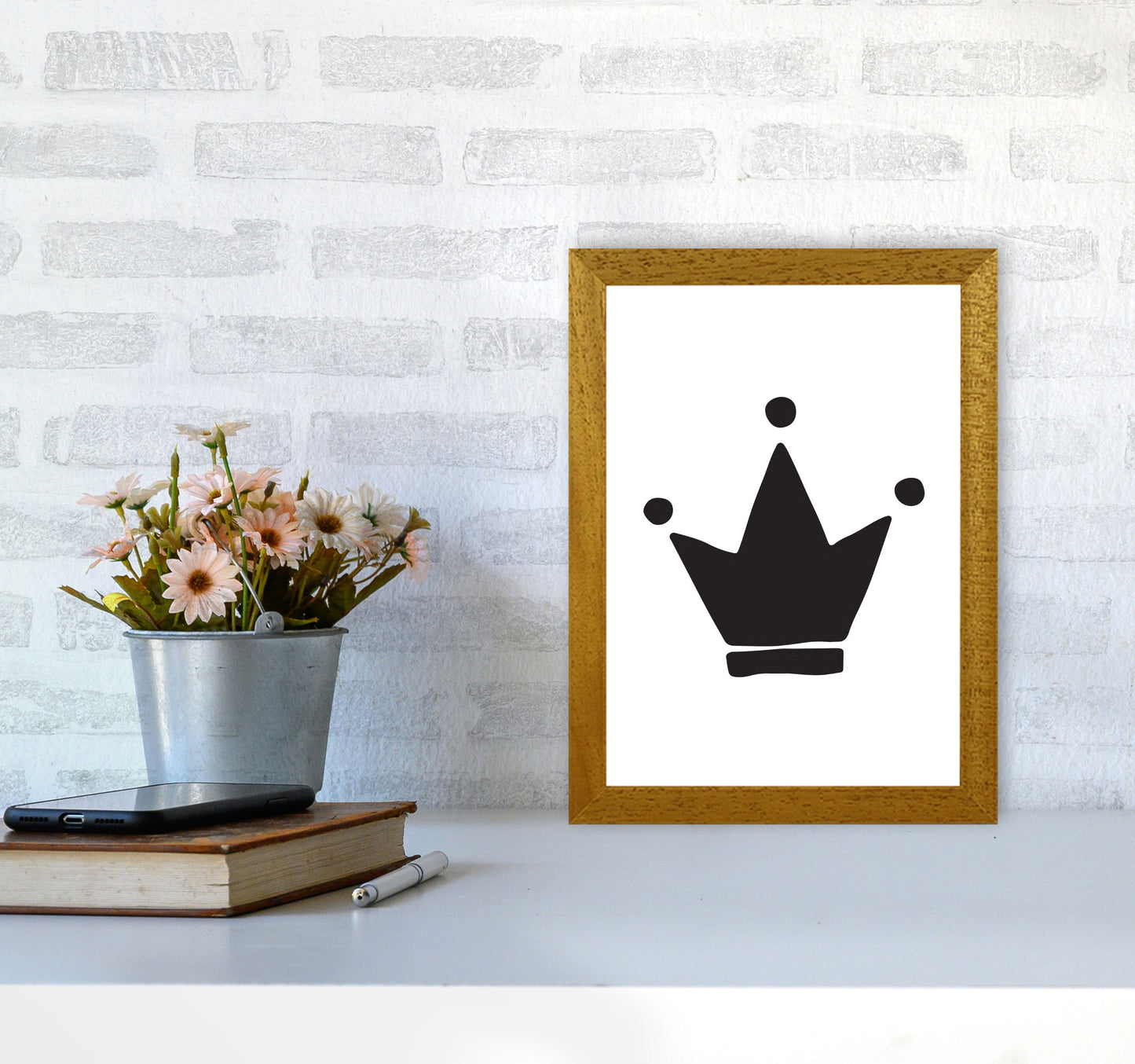 Black Crown Modern Print A4 Print Only