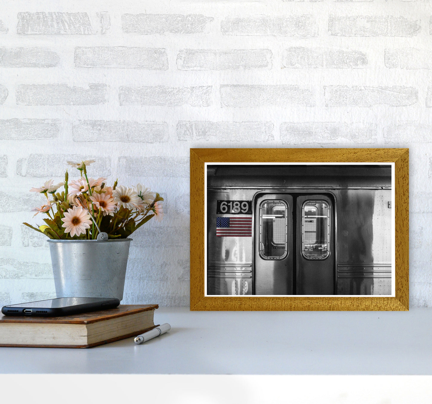 Vintage USA Subway Modern Print A4 Print Only