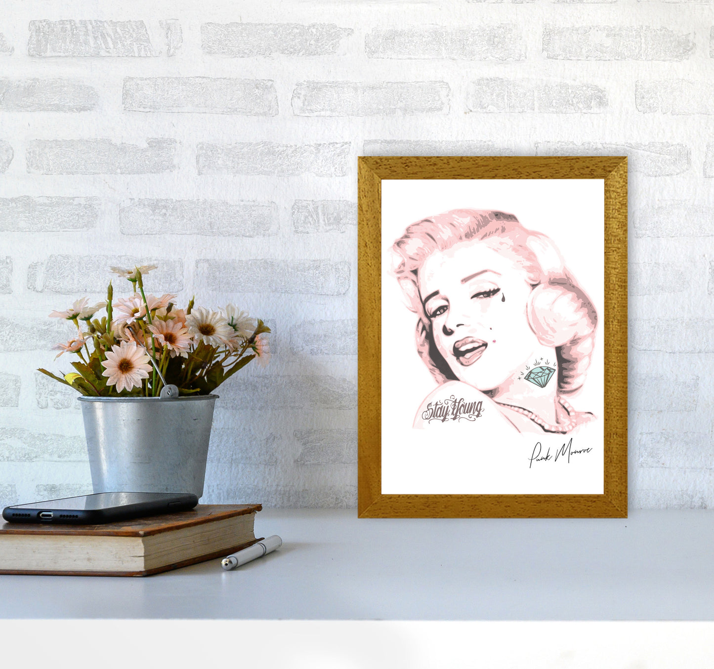 Pink Punk Monroe Modern Print A4 Print Only
