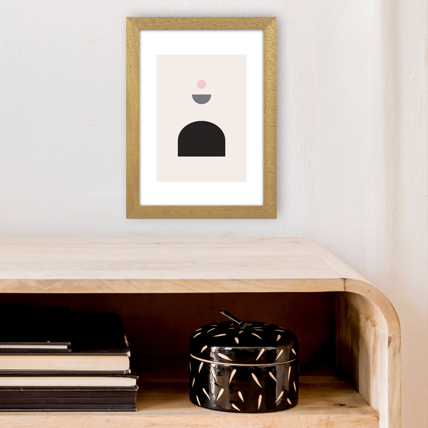 Mila Pink Abstract N13 Art Print by Pixy Paper A4 Print Only