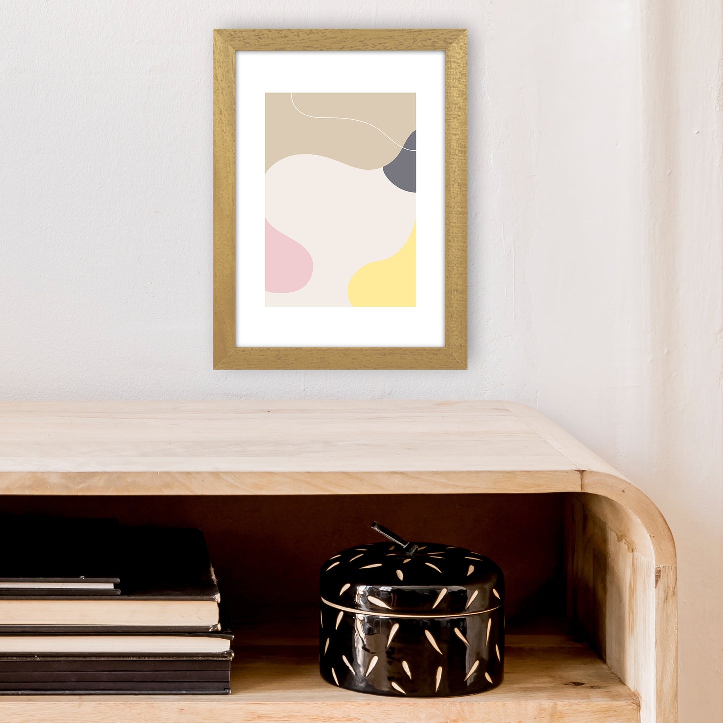 Mila Pink Abstract N24 Art Print by Pixy Paper A4 Print Only