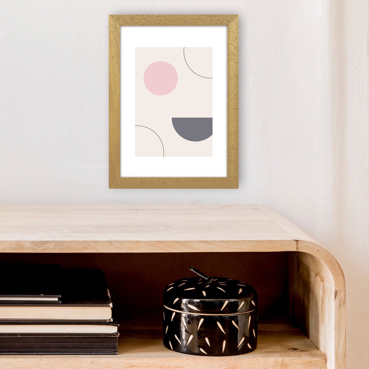 Mila Pink Abstract N23 Art Print by Pixy Paper A4 Print Only