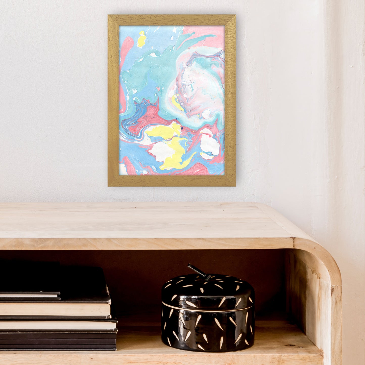 Liquid Mix Rainbow Art Print by Pixy Paper A4 Print Only