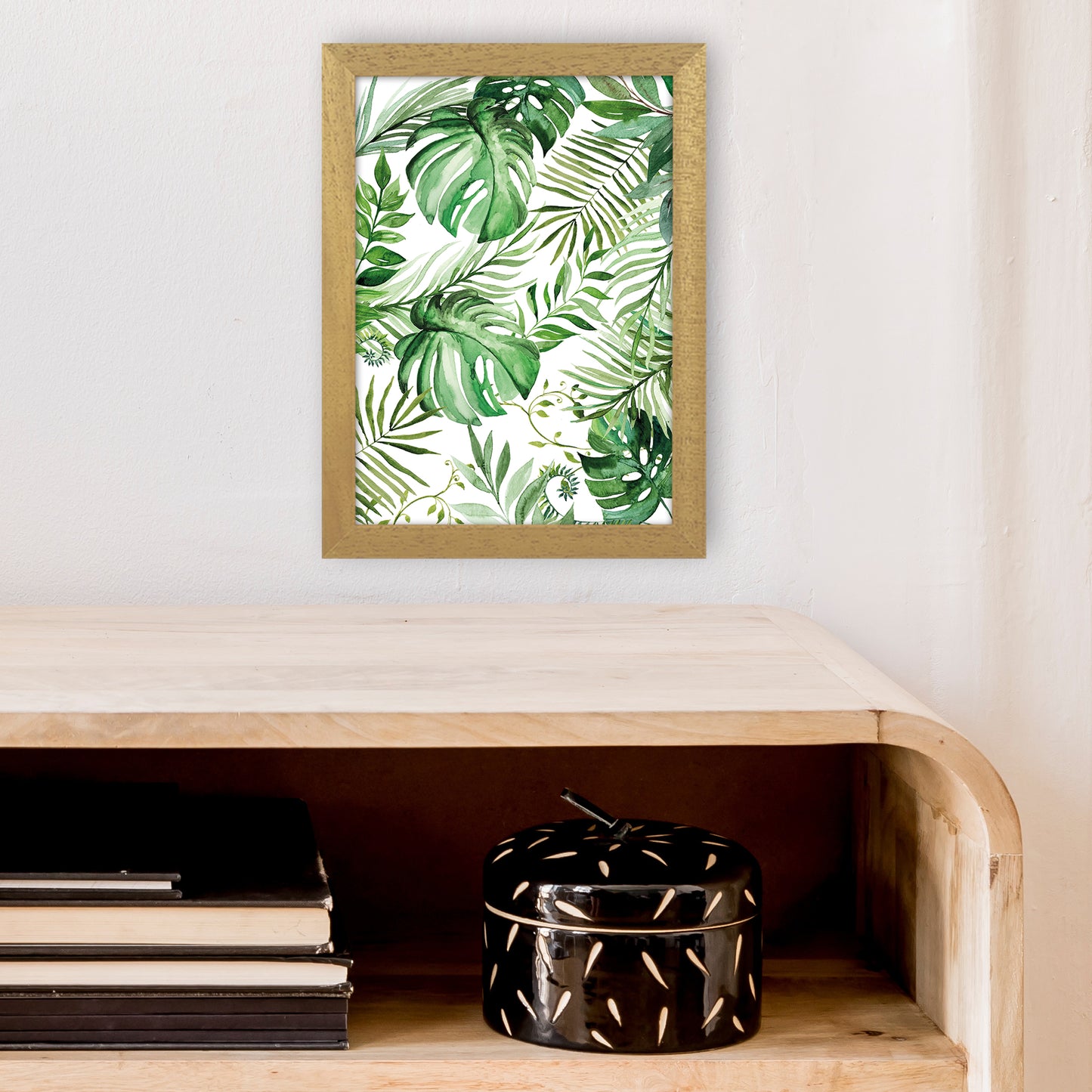 Full Page Leaves Exotic Art Print by Pixy Paper A4 Print Only