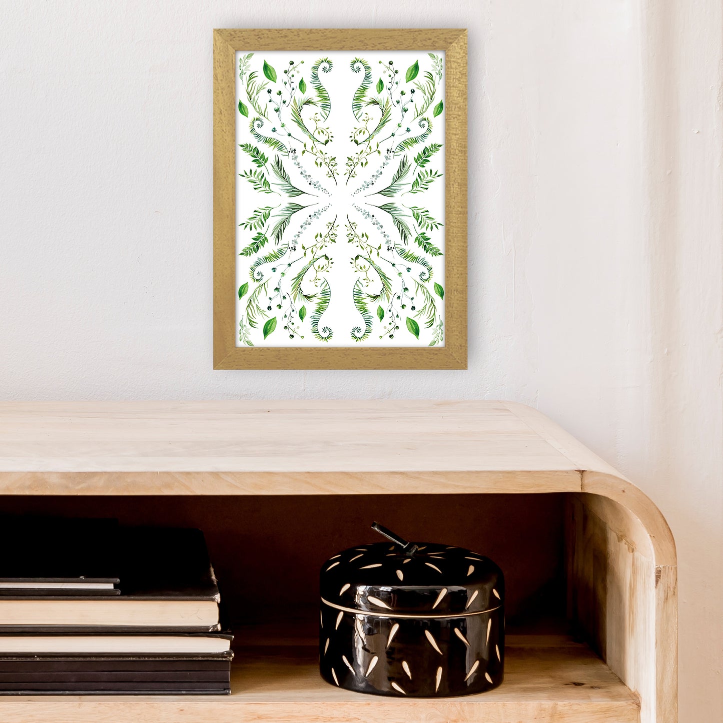 Mirrored Plants Exotic Art Print by Pixy Paper A4 Print Only