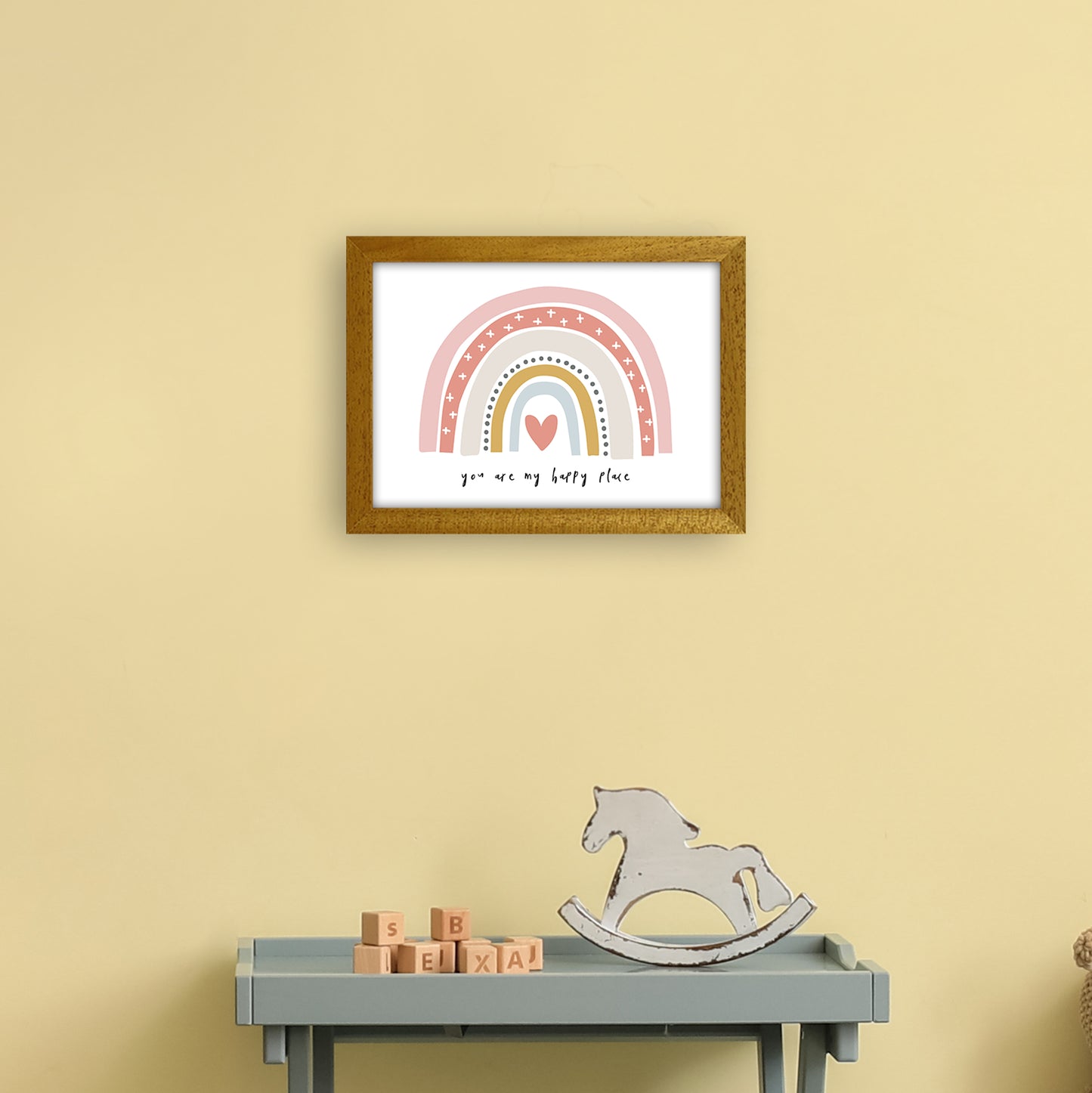 You Are My Happy Place Rainbow Art Print by Pixy Paper A4 Print Only
