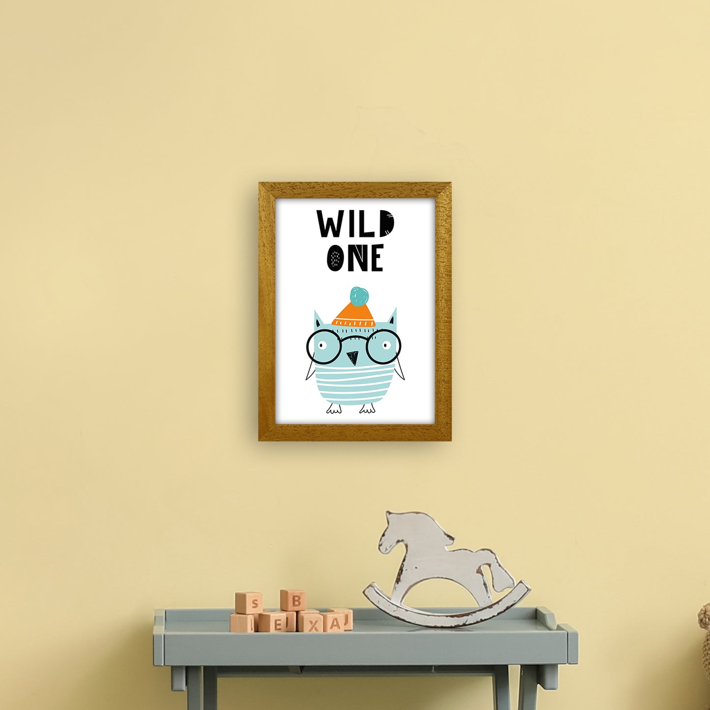 Wild One Owl Animal Pop Art Print by Pixy Paper A4 Print Only