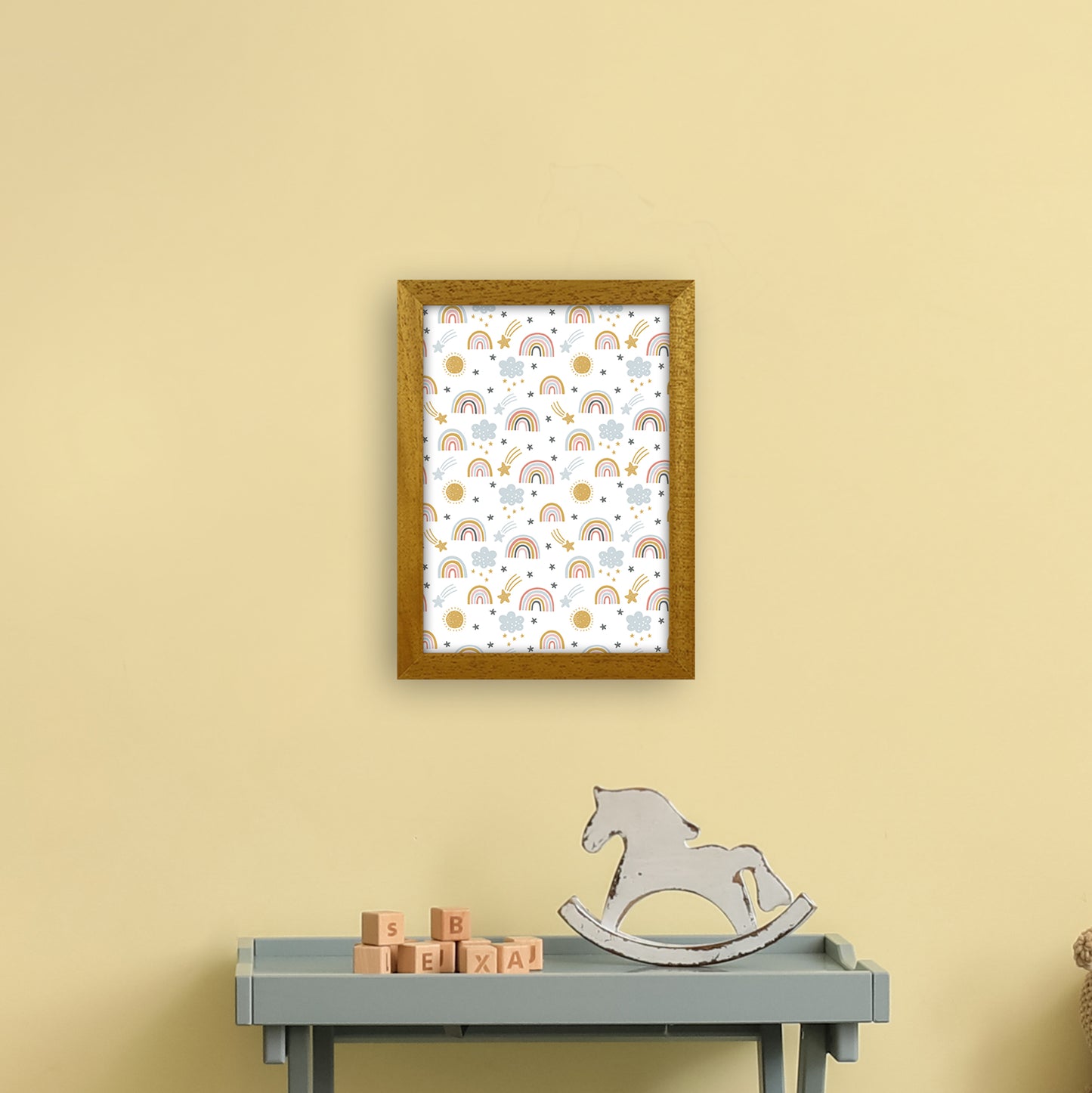 Rainbow Pattern Art Print by Pixy Paper A4 Print Only