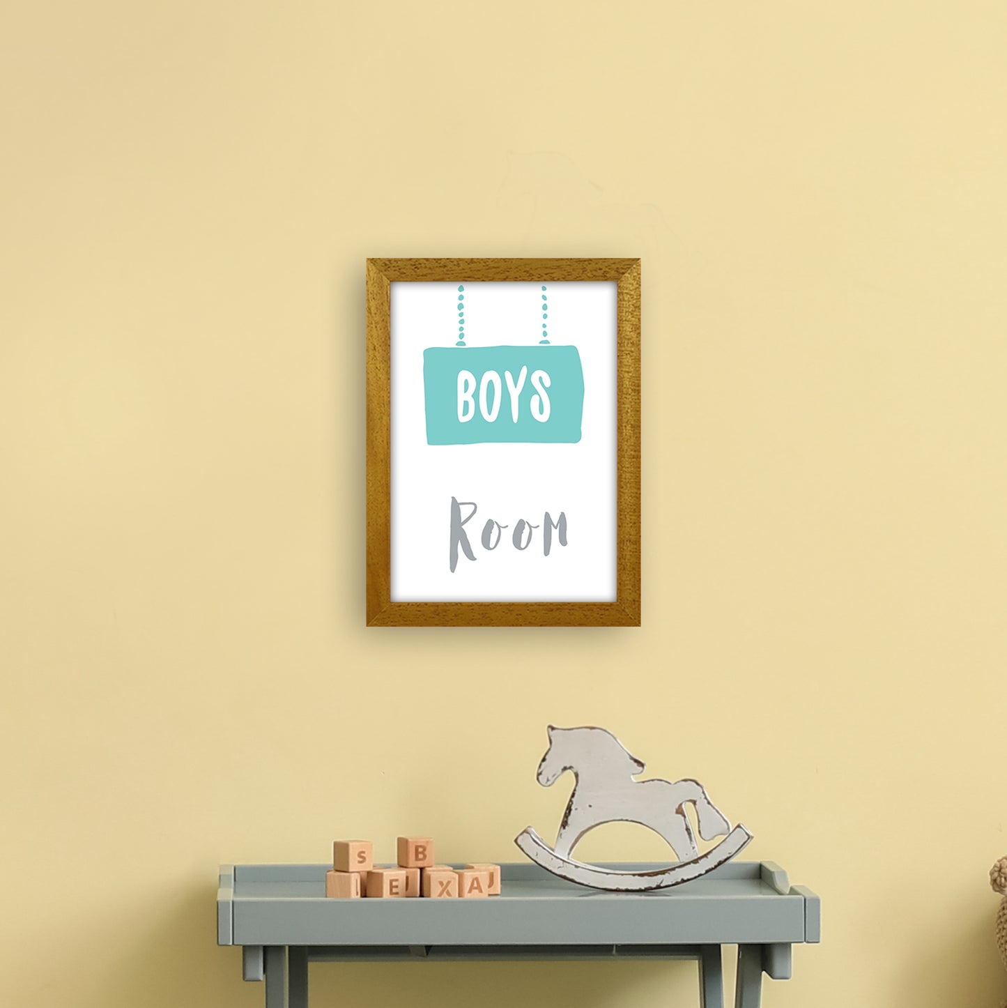 Boys Room Mint Art Print by Pixy Paper A4 Print Only