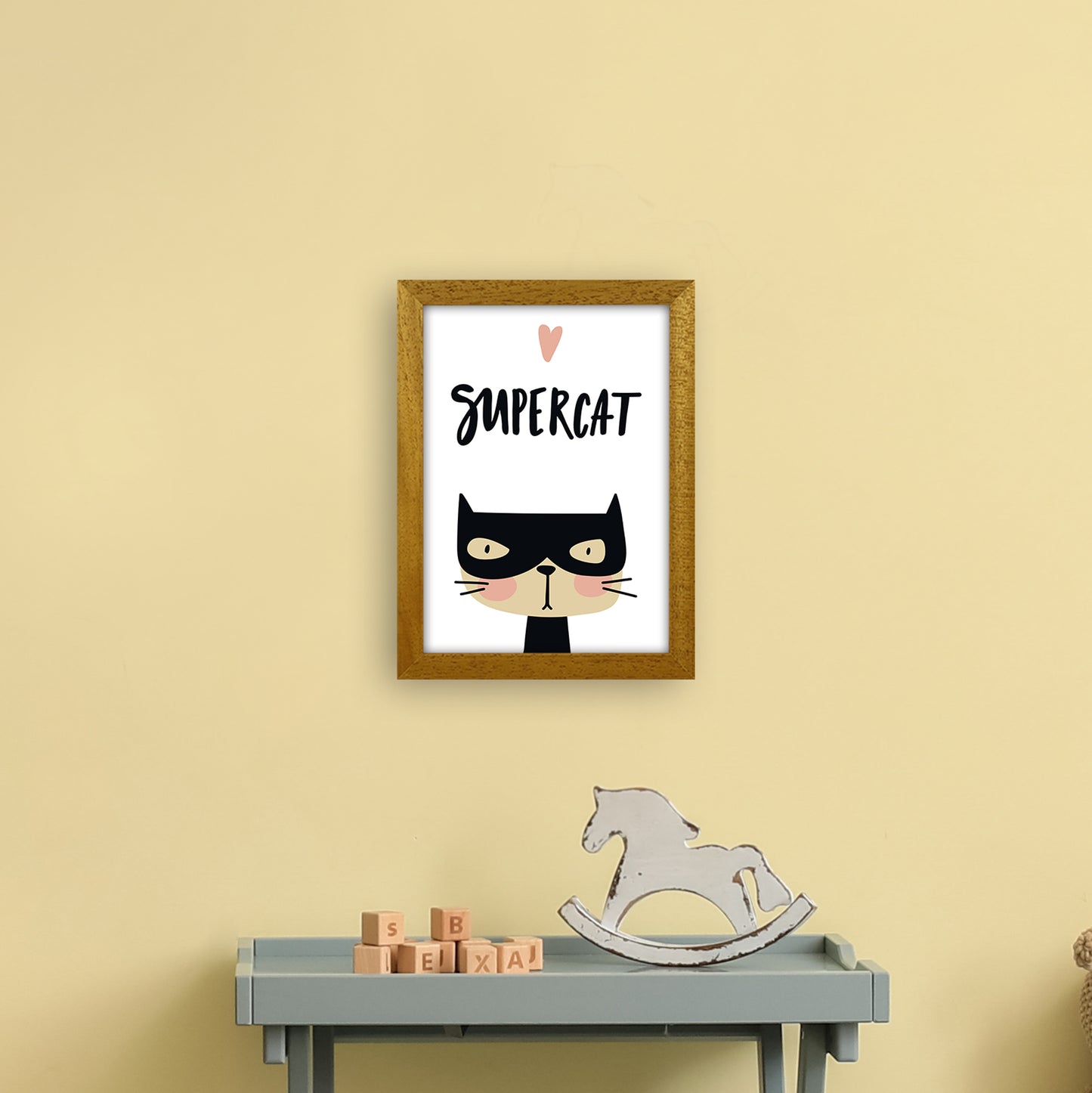 Supercat Art Print by Pixy Paper A4 Print Only
