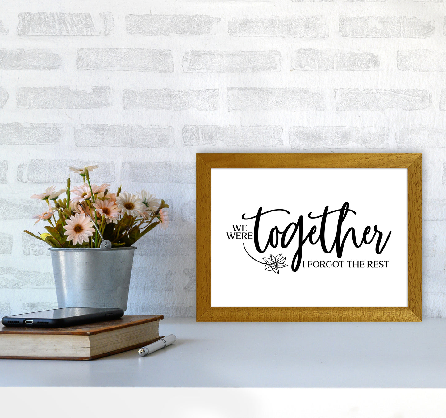 We Were Together Landscape Art Print by Pixy Paper A4 Print Only