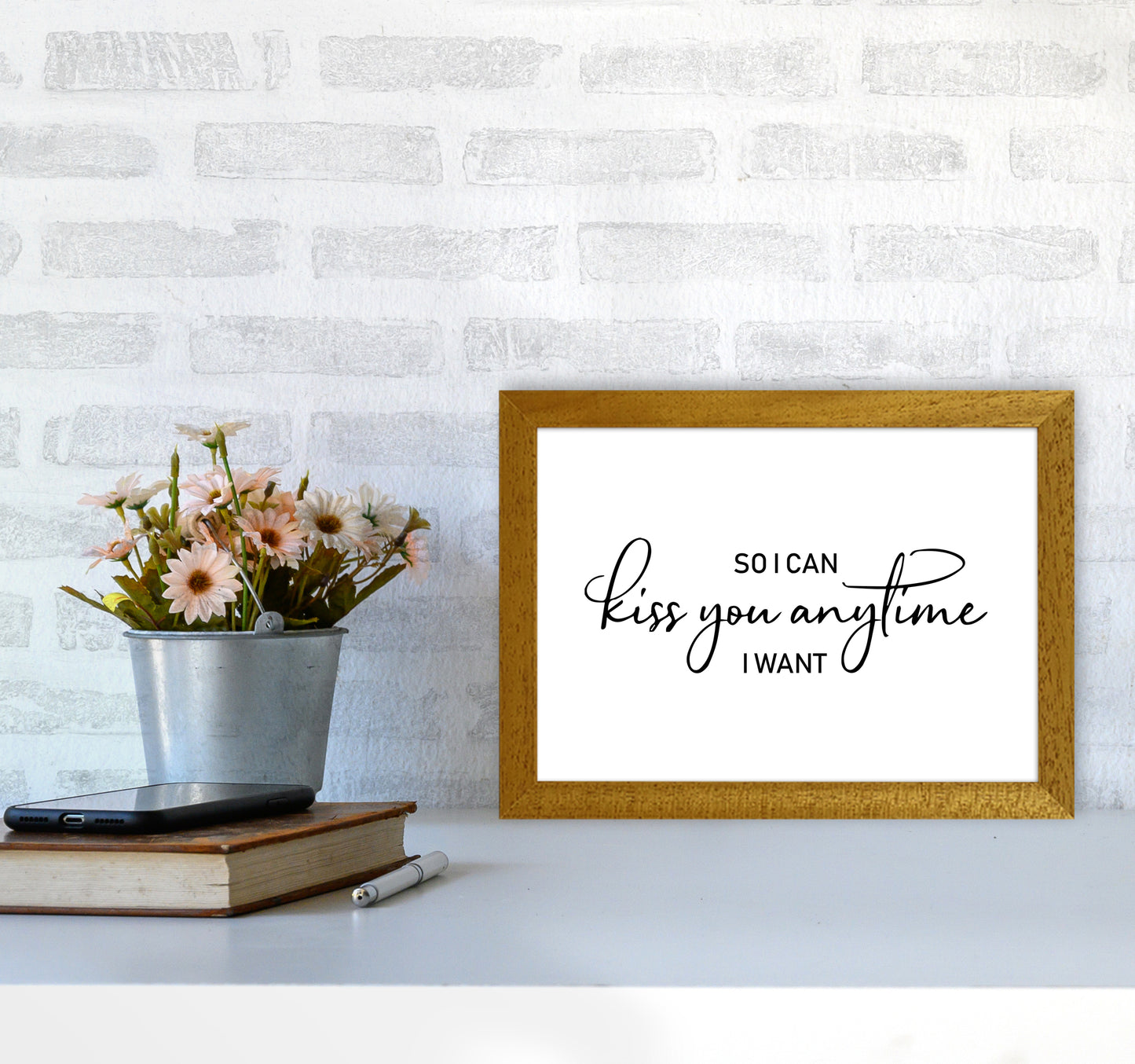So I Can Kiss You Anytime Art Print by Pixy Paper A4 Print Only