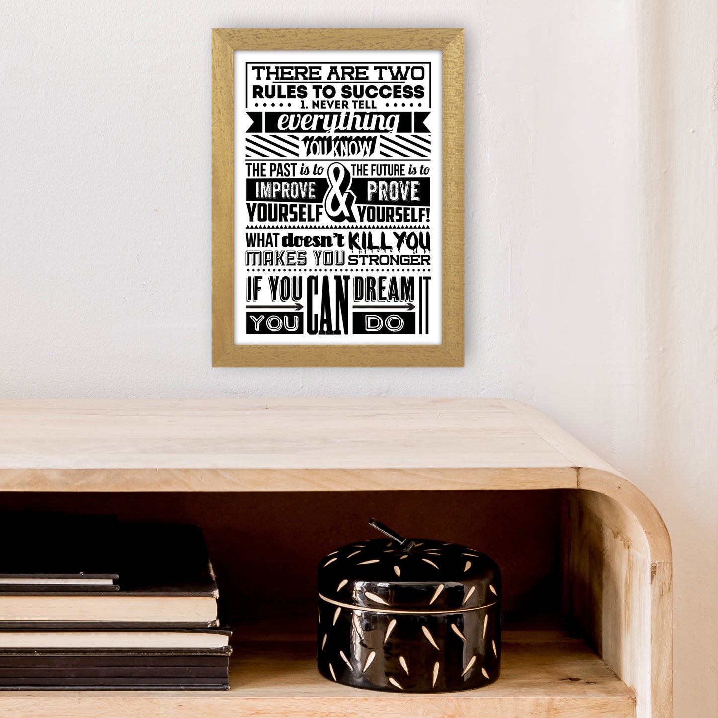 Rules To Success Vintage Art Print by Pixy Paper A4 Print Only