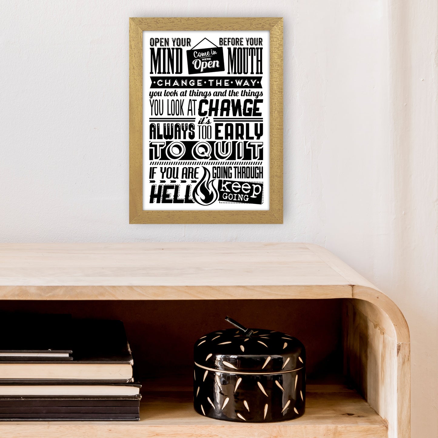 Open Your Mind Vintage Art Print by Pixy Paper A4 Print Only