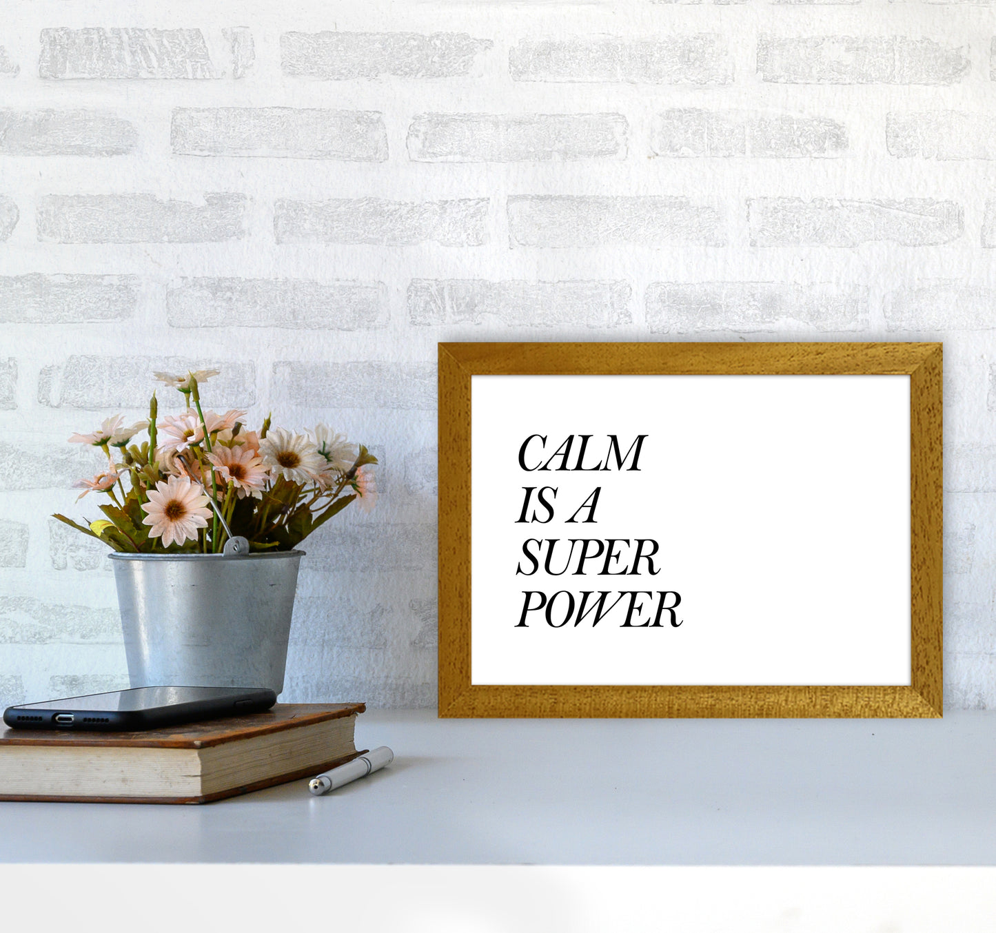 Calm Is A Super Power Art Print by Pixy Paper A4 Print Only