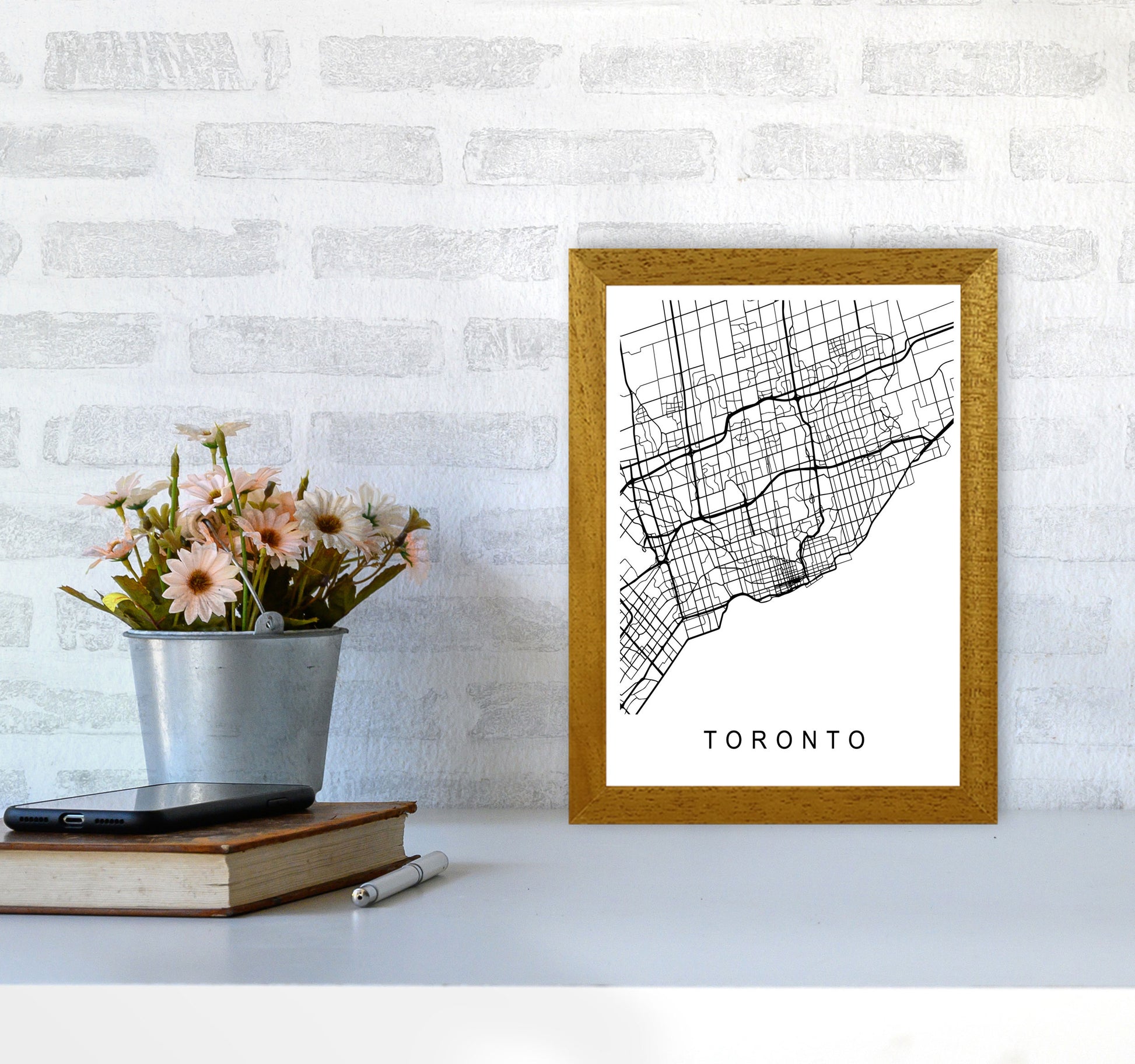 Toronto Map Art Print by Pixy Paper A4 Print Only