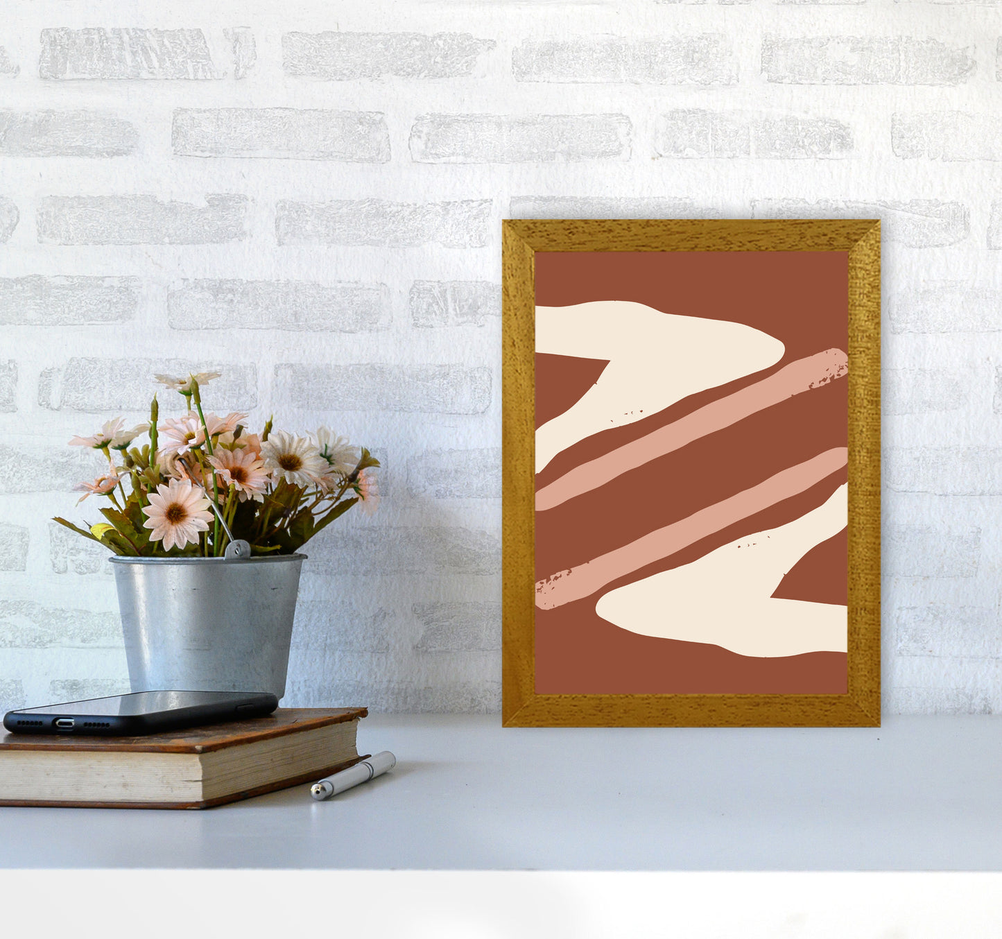 Autumn Hazel abstract Art Print by Pixy Paper A4 Print Only
