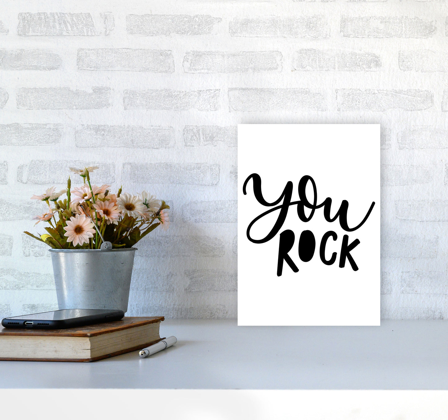 You Rock Modern Print A4 Black Frame