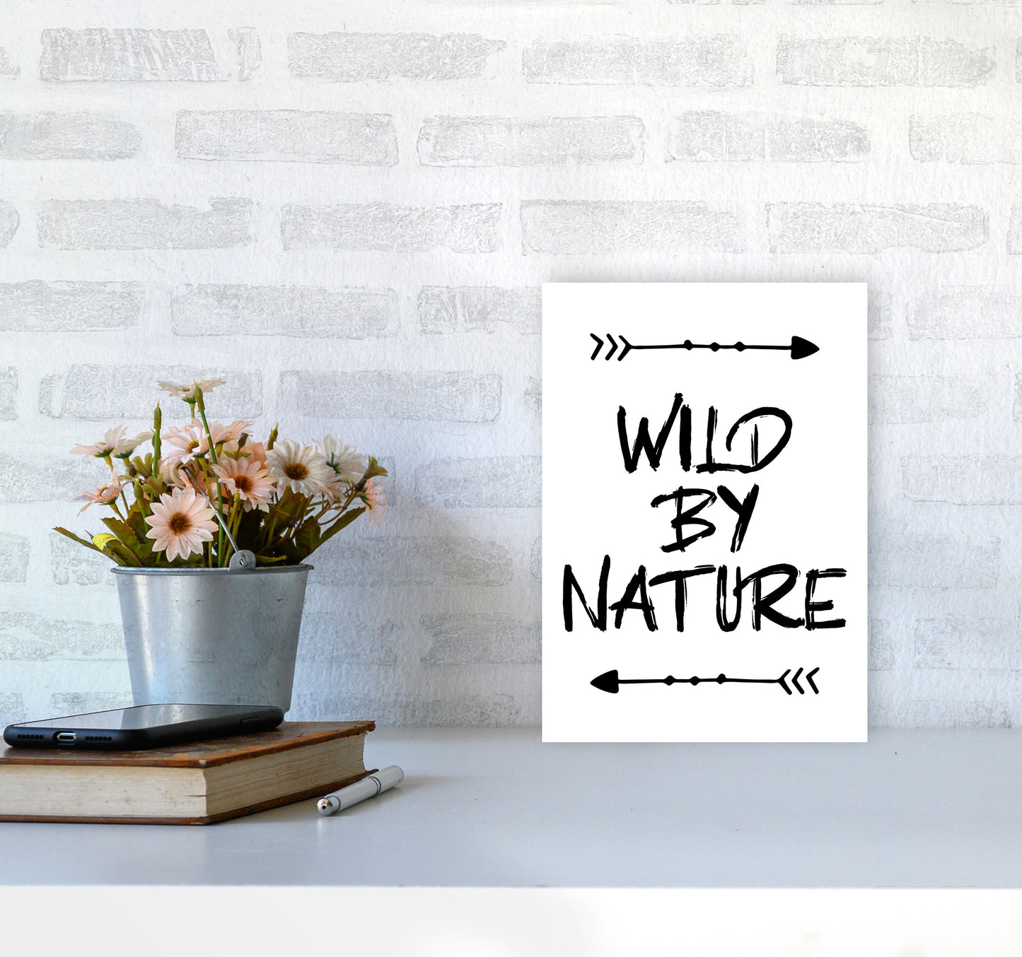 Wild By Nature Modern Print A4 Black Frame