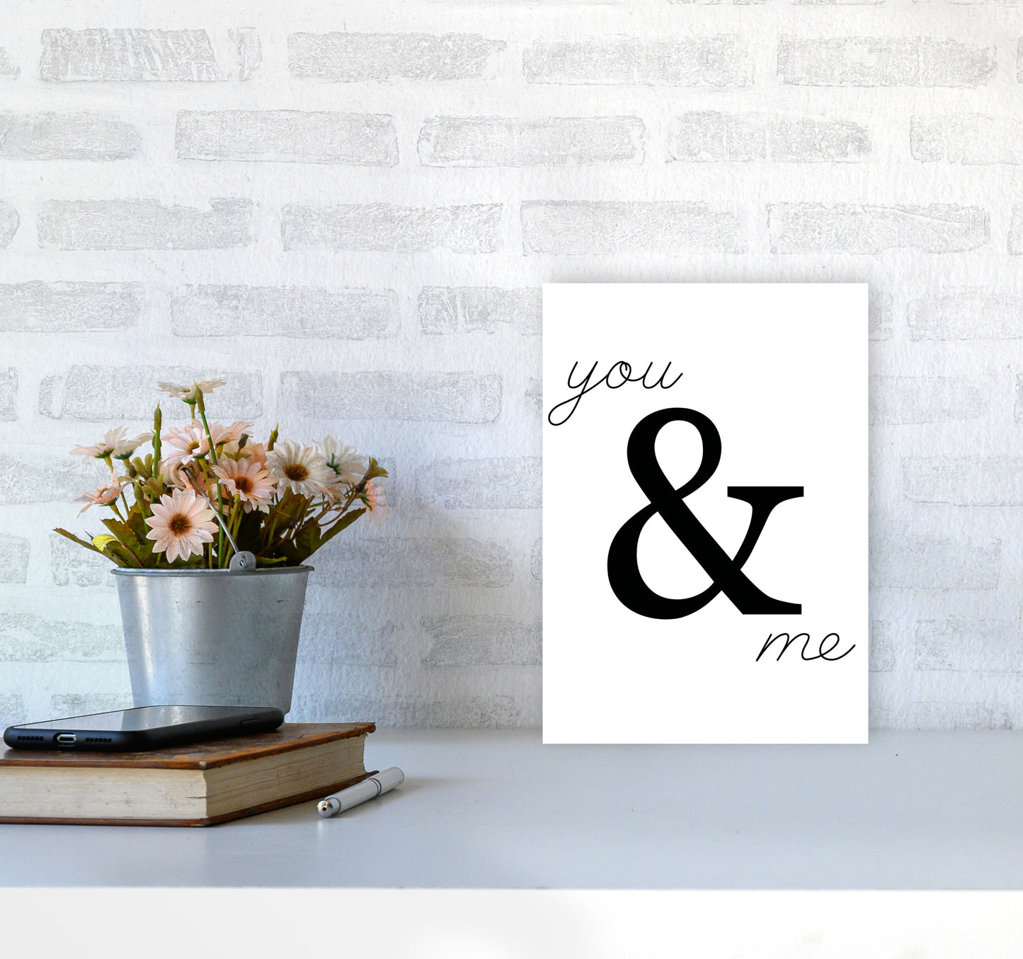You & Me Modern Print A4 Black Frame