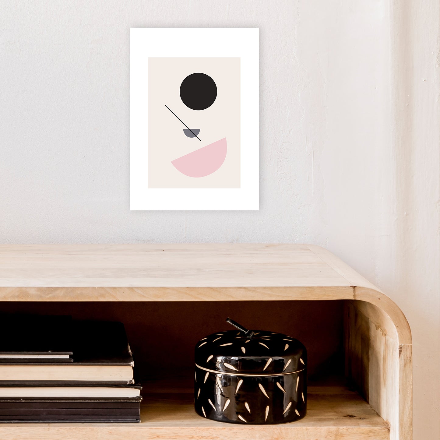 Mila Abstract N3 Art Print by Pixy Paper A4 Black Frame