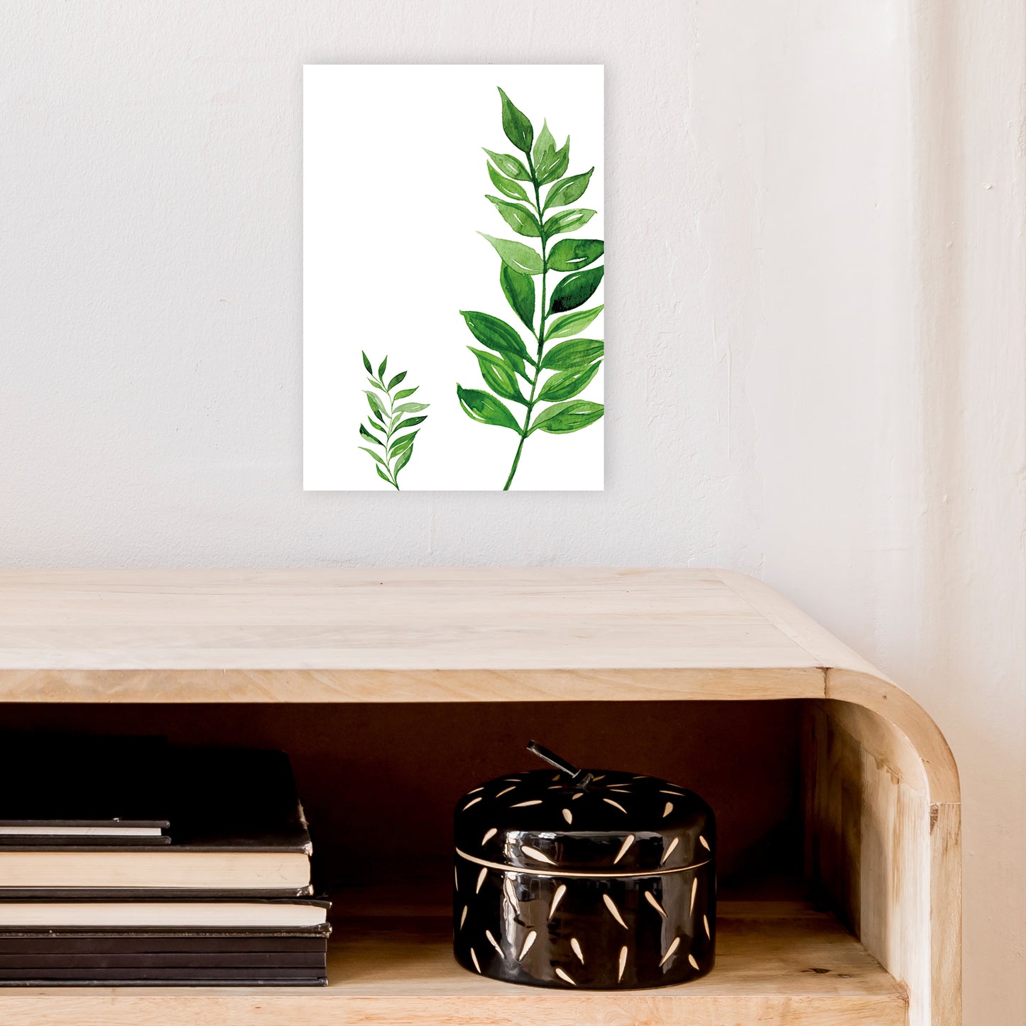 Side Leaf Exotic Art Print by Pixy Paper A4 Black Frame