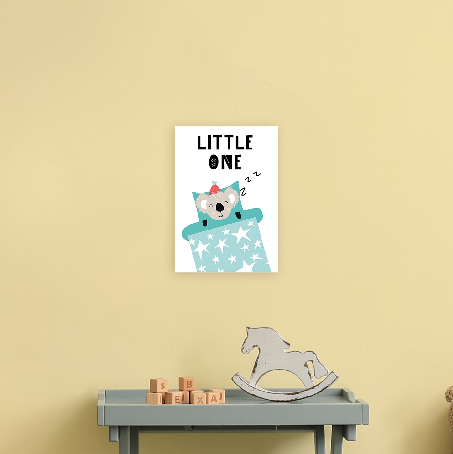 Little One Animal Pop Art Print by Pixy Paper A4 Black Frame