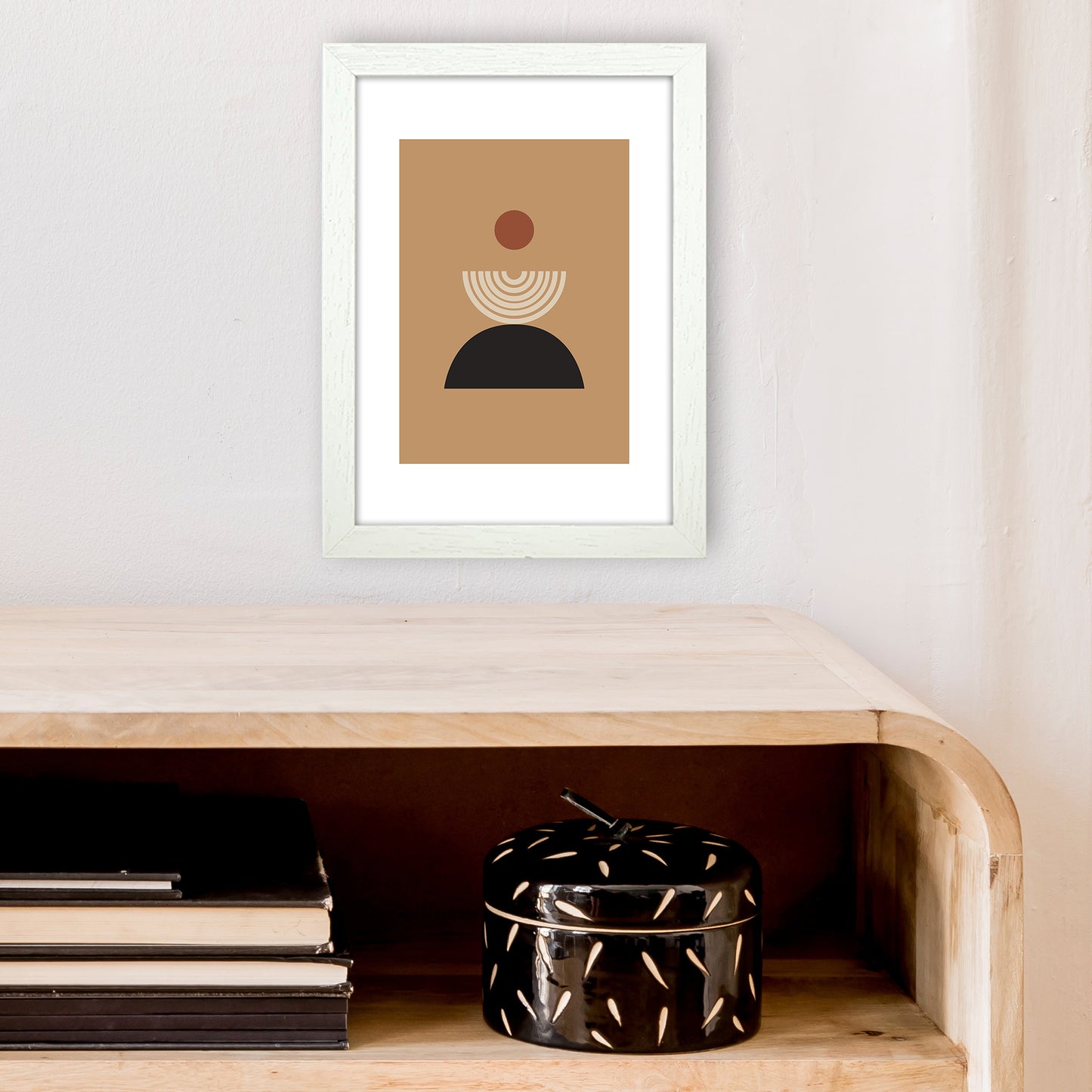 Mica Sand Fountain N19 Art Print by Pixy Paper A4 Oak Frame