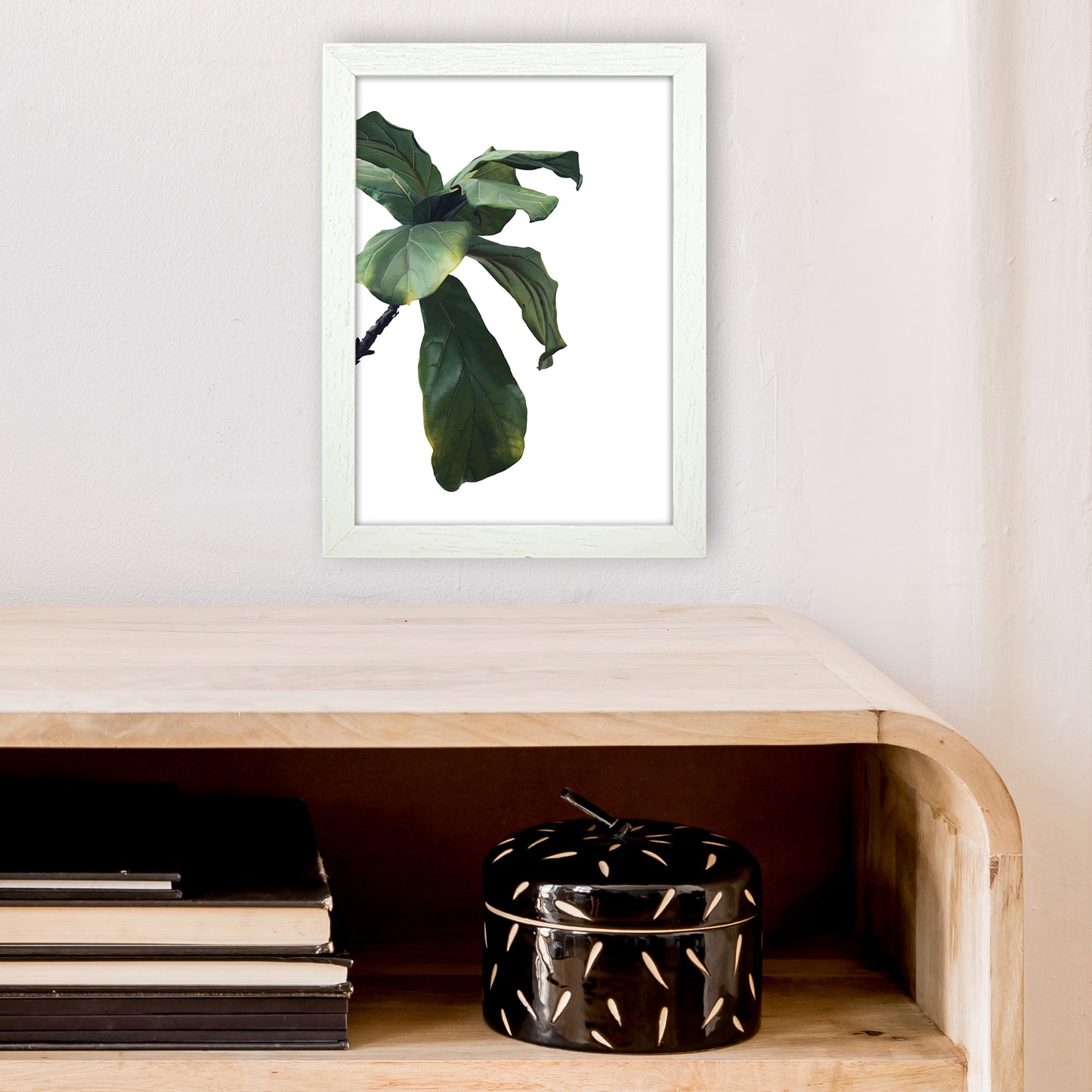 Plant Head Part One Art Print by Pixy Paper A4 Oak Frame