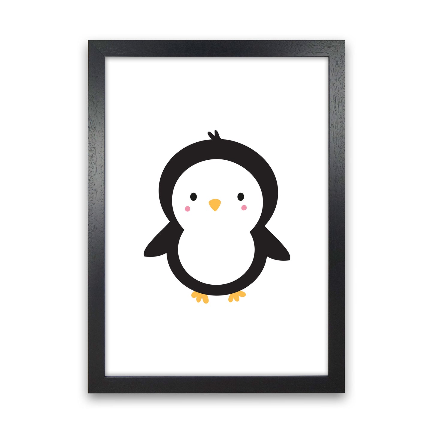 Children's Animals, Penguin Modern Print Black Grain